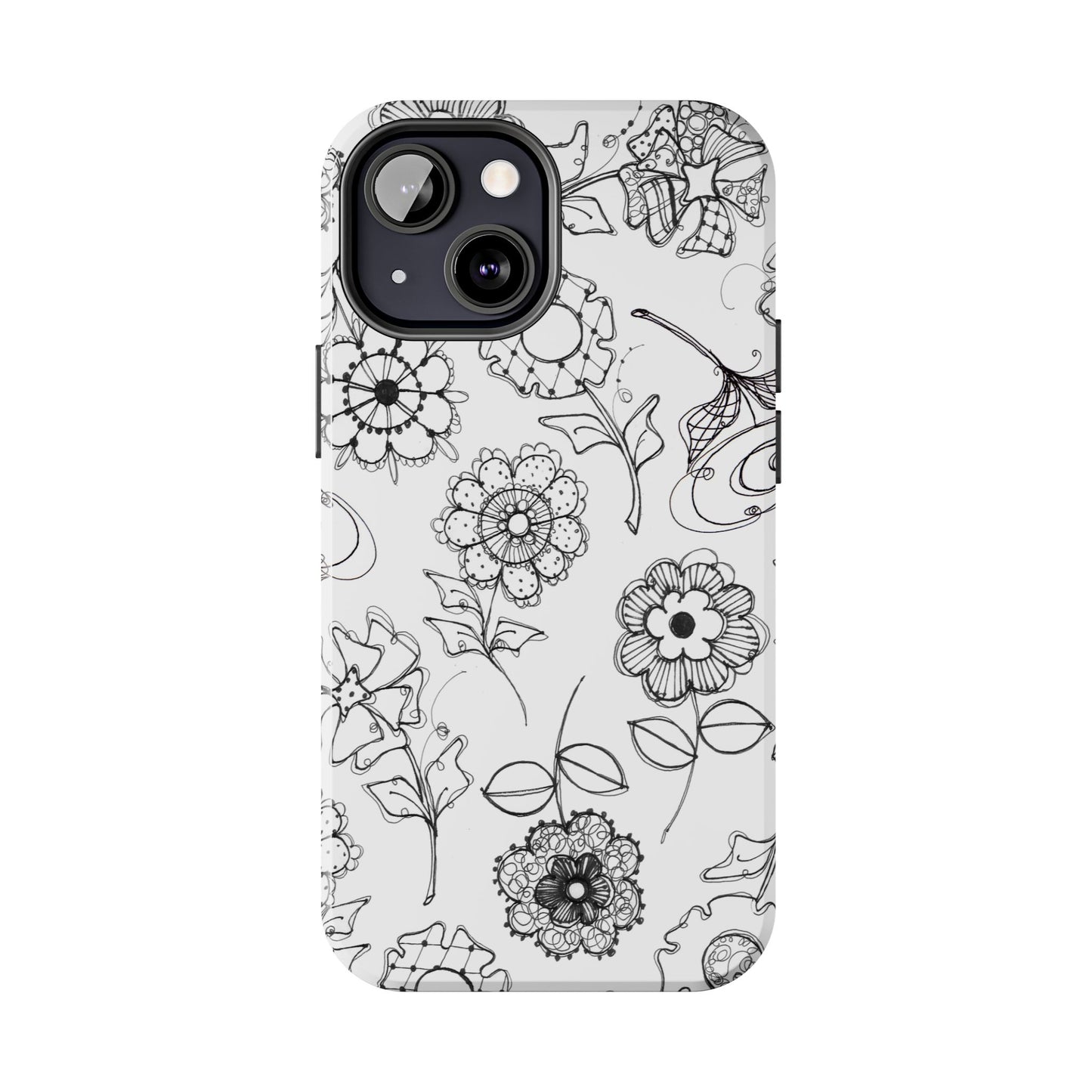Paper Posies White Phone Case