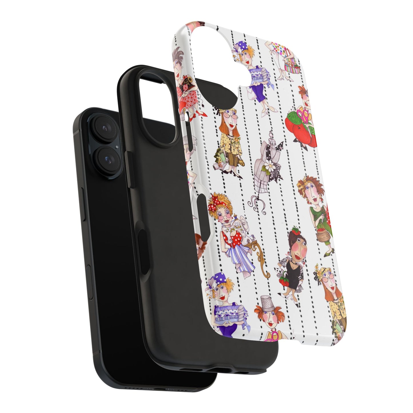 Sewphisticates White / Black Stripe Phone Case