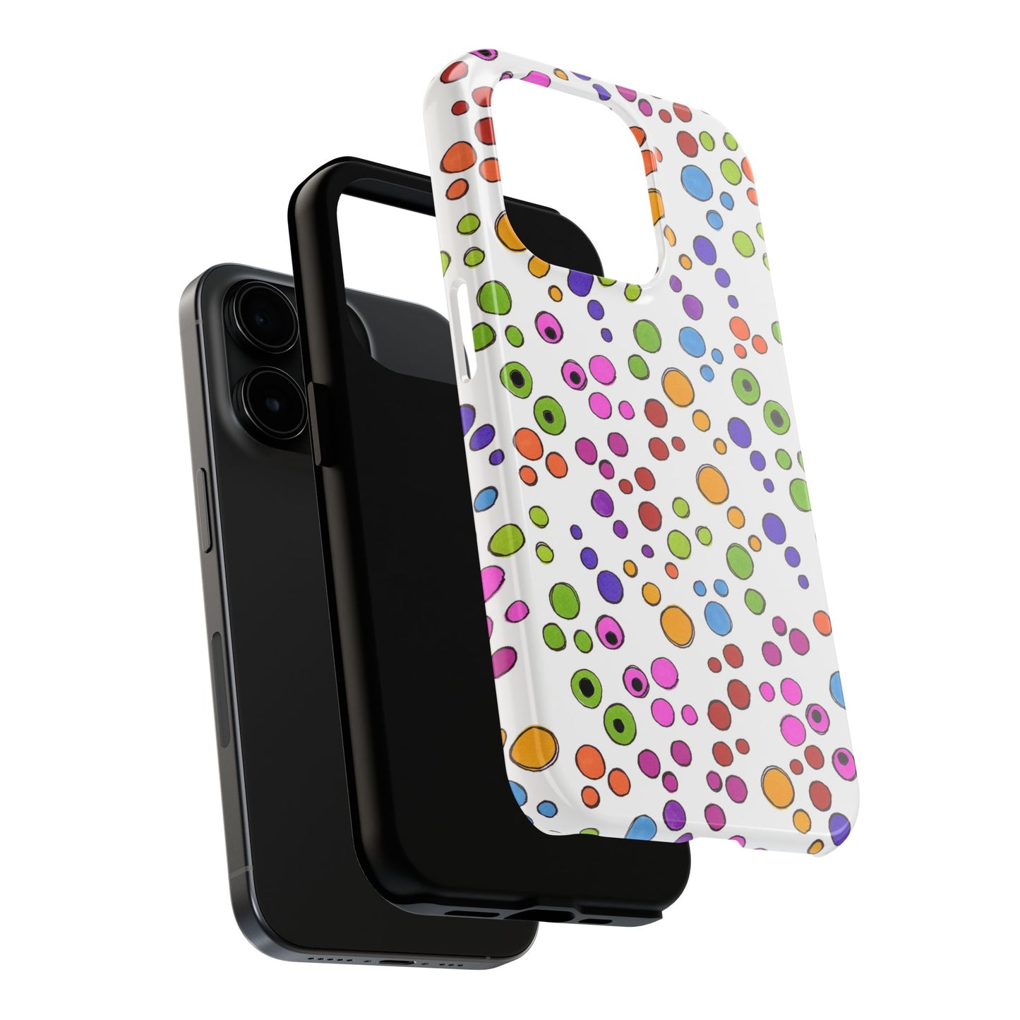 Dog Dots White / Multi Phone Case