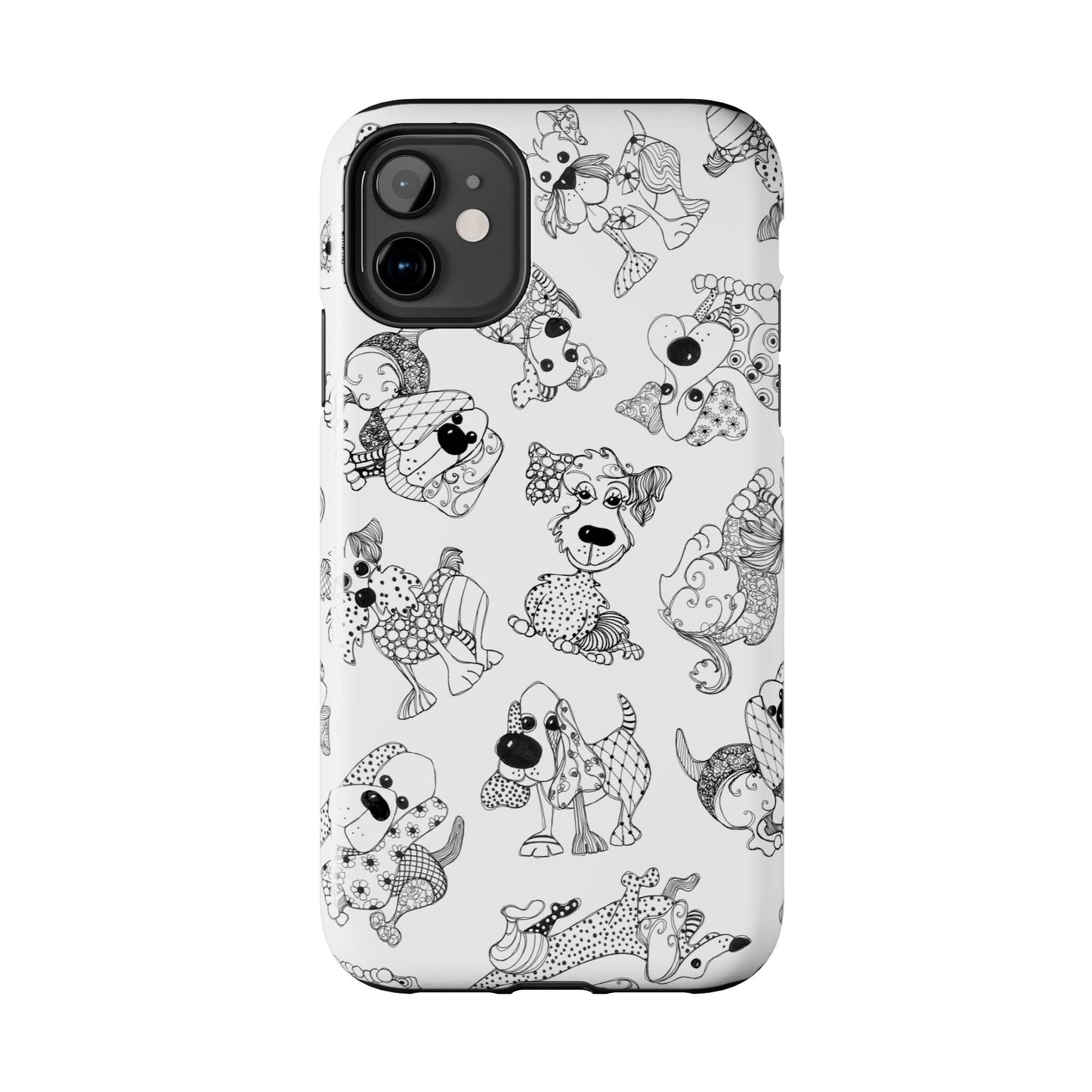 Doodle Dogs White Phone Case