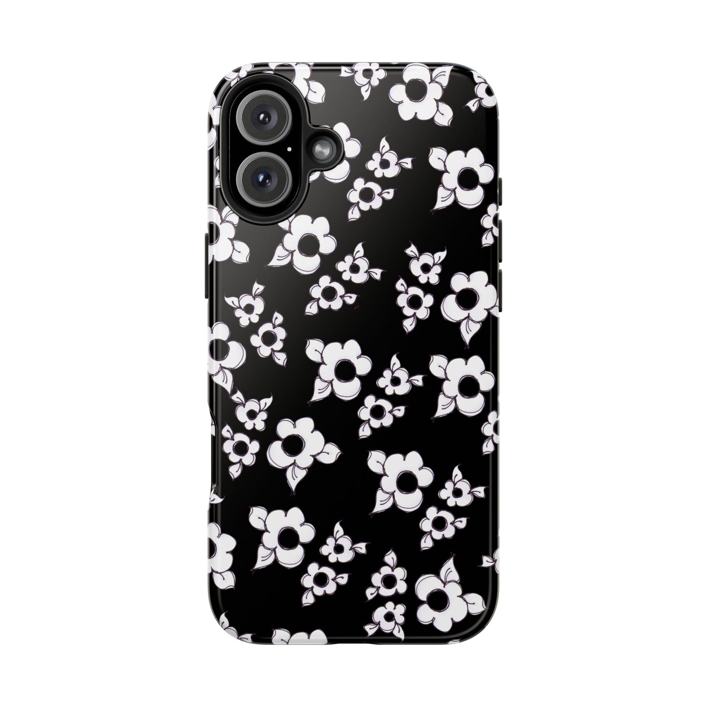 Daisy Cluster Black / White Phone Case
