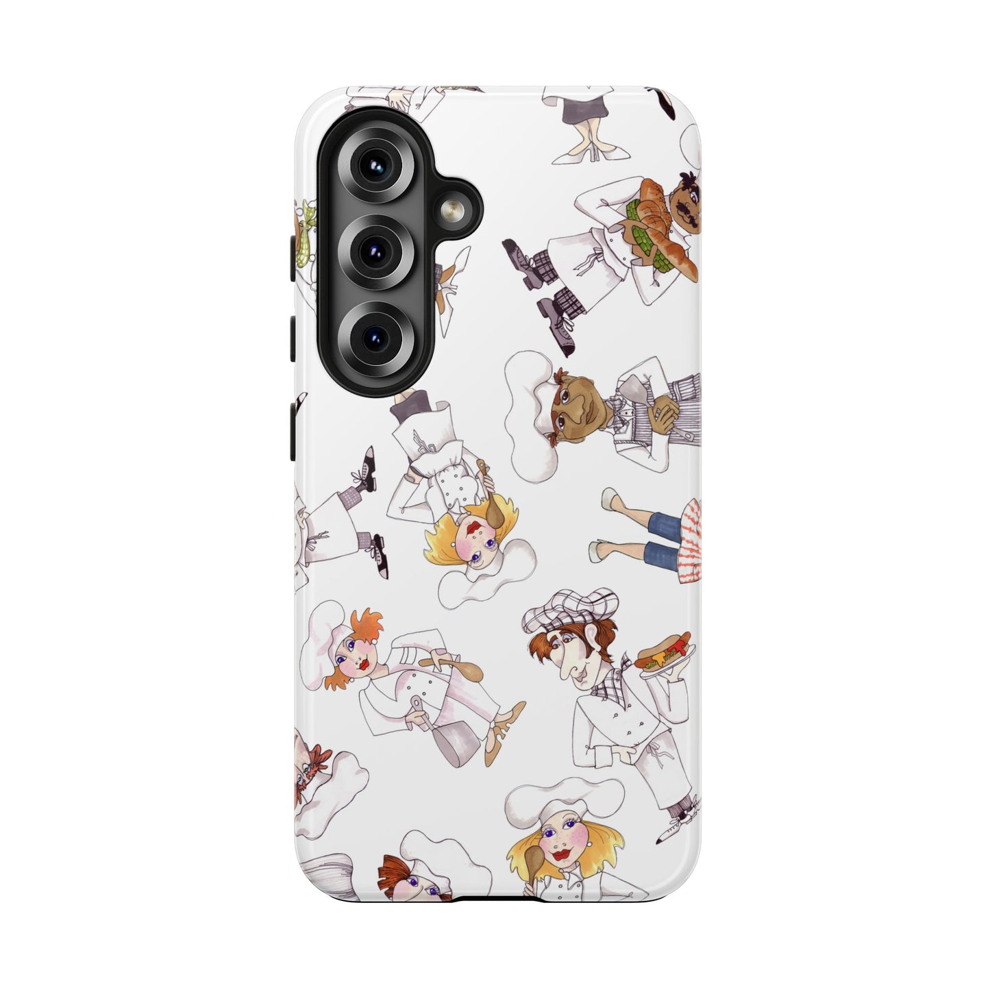 Tossed Chefs White Phone Case