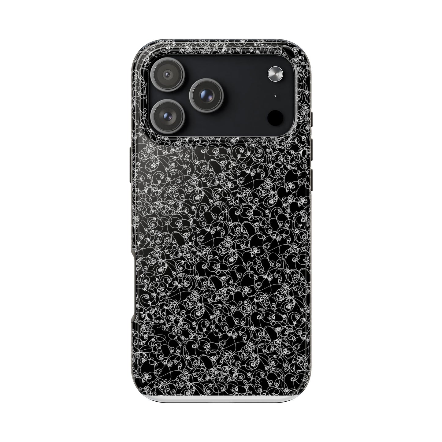 Scribble Black / White Phone Case