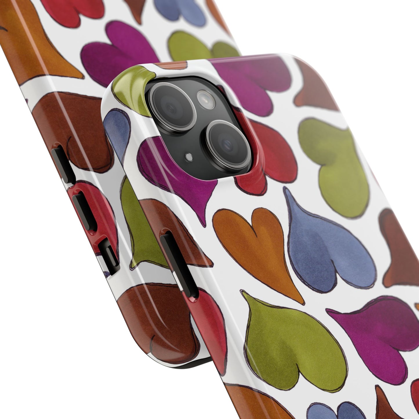 Big Hearted White Phone Case