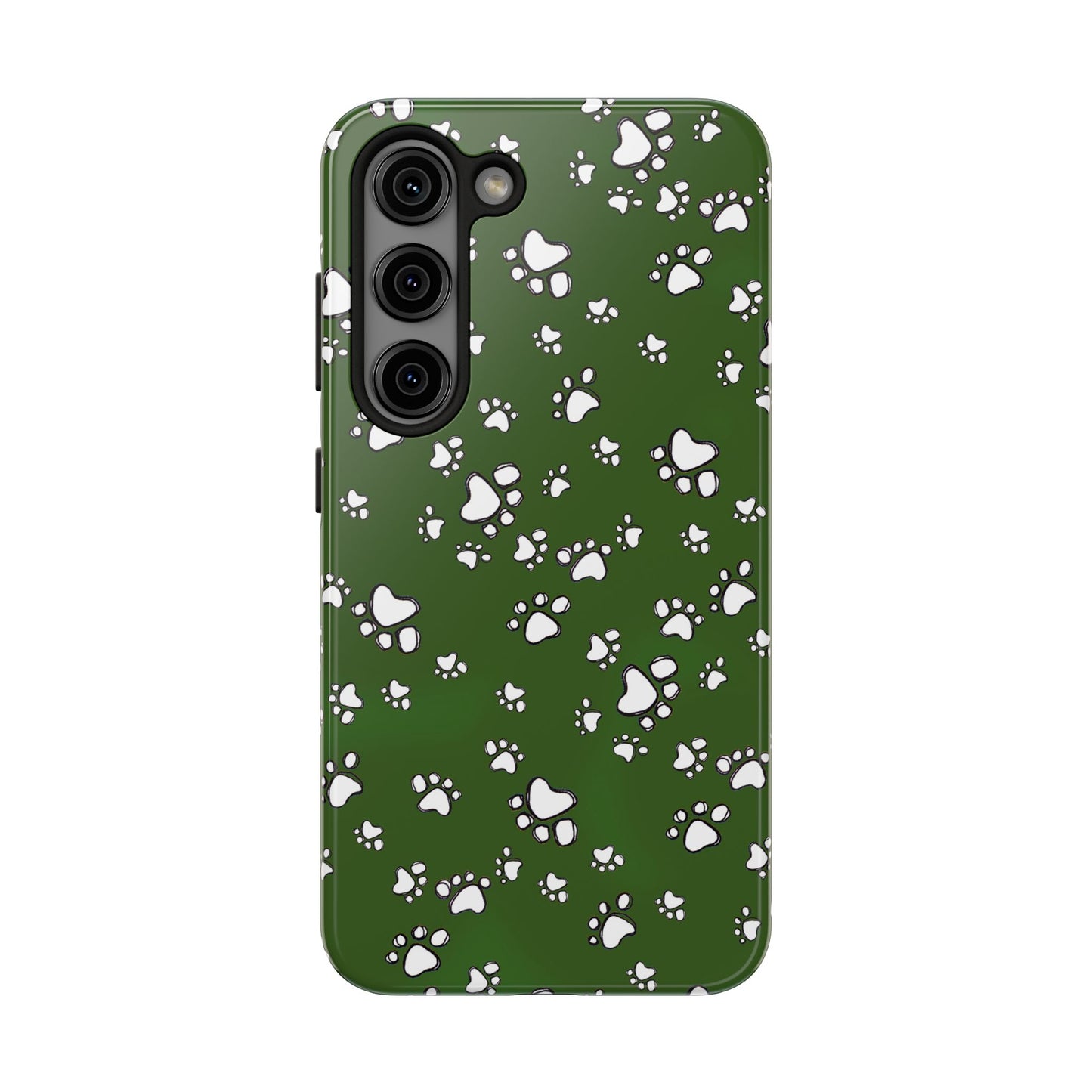 Paw Flakes Green Phone Case