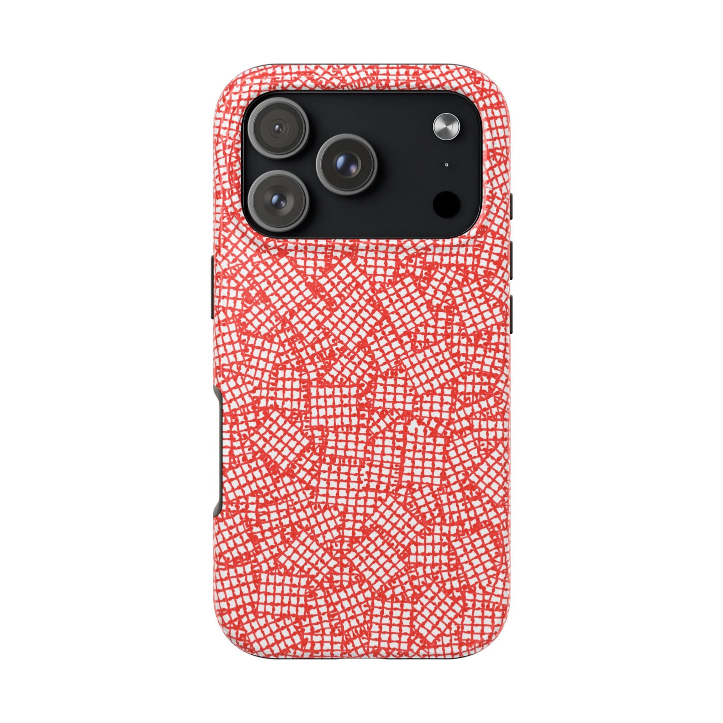Check Patch Small Red Phone Case