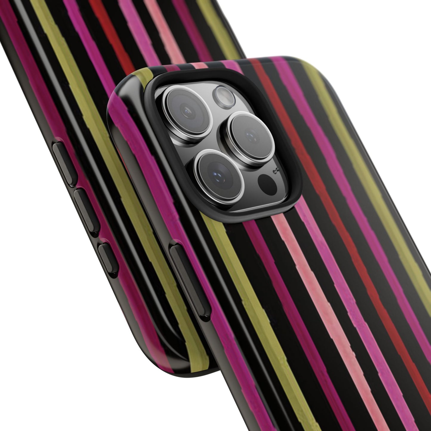 Garden Stripe Black Phone Case