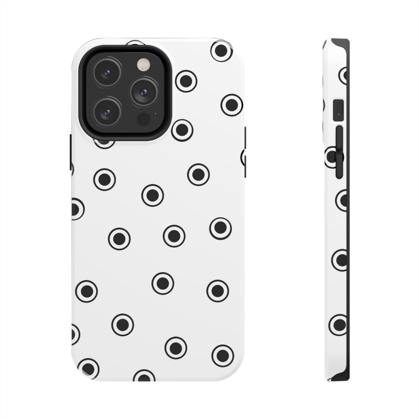 CD Dots White / Black Phone Case