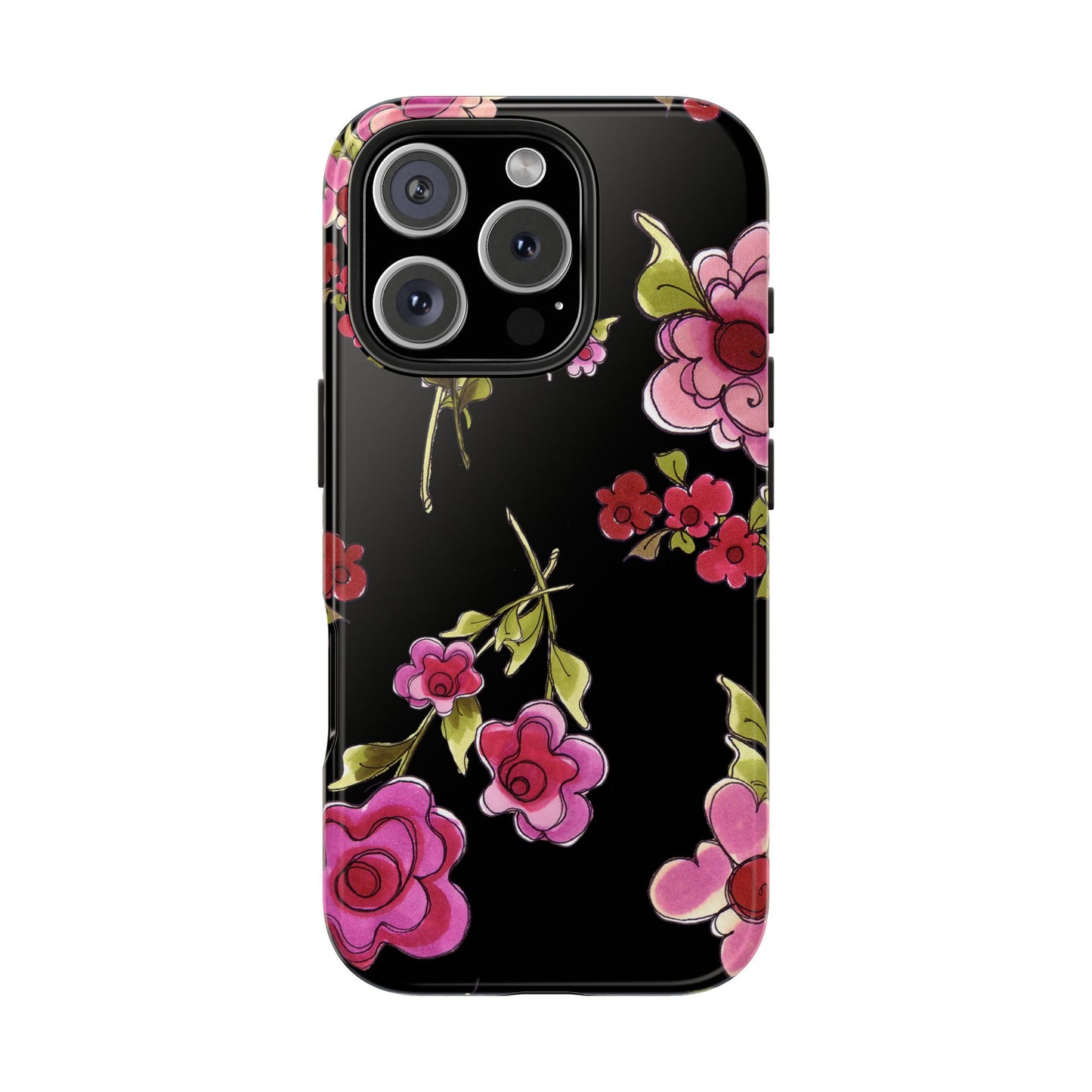Jumbo Floral Black Phone Case