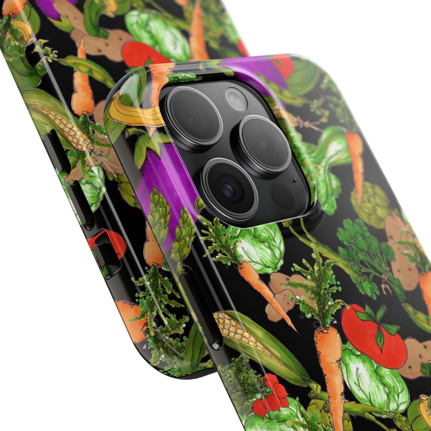 Veggie Jungle Black Phone Case