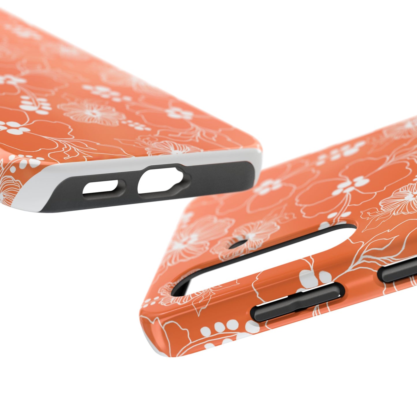 Lacey Hibiscus Coral Phone Case