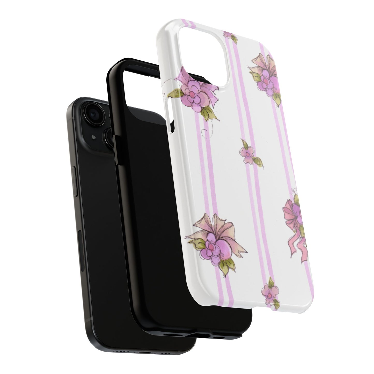 Flower Model Flower Stripe Phone Case