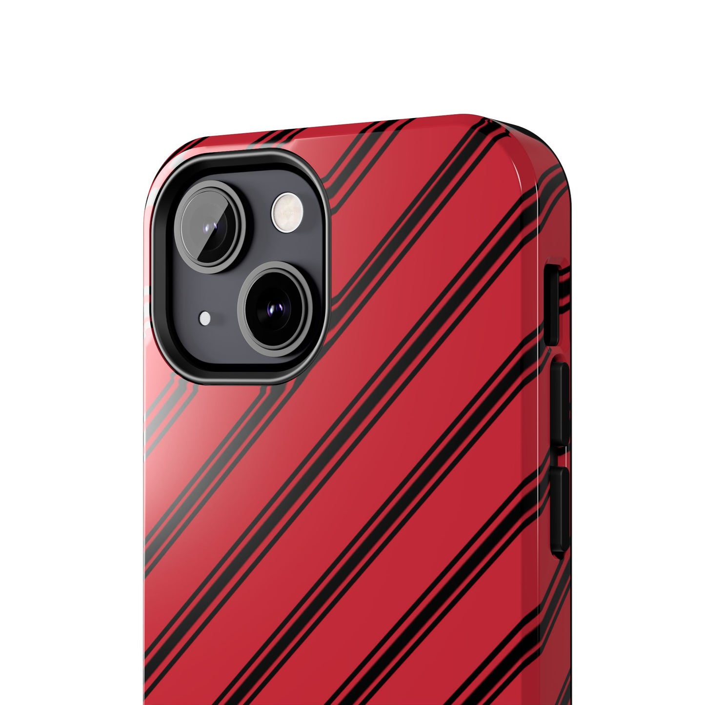 Awning Stripe Red / Black Phone Case