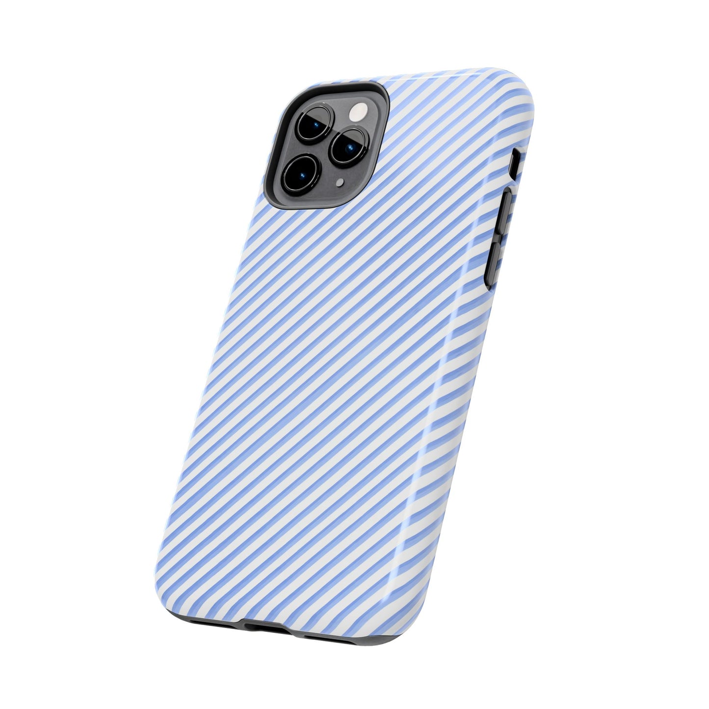 Bias Stripe Blue / White Phone Case