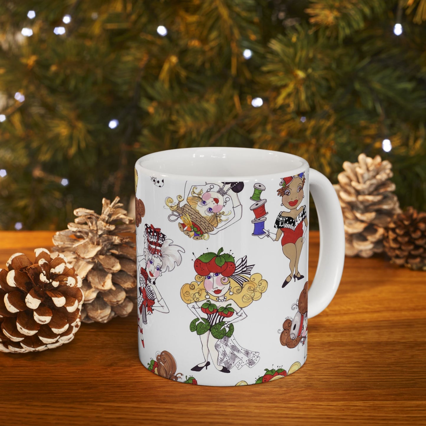 Sew Tossed White Cup