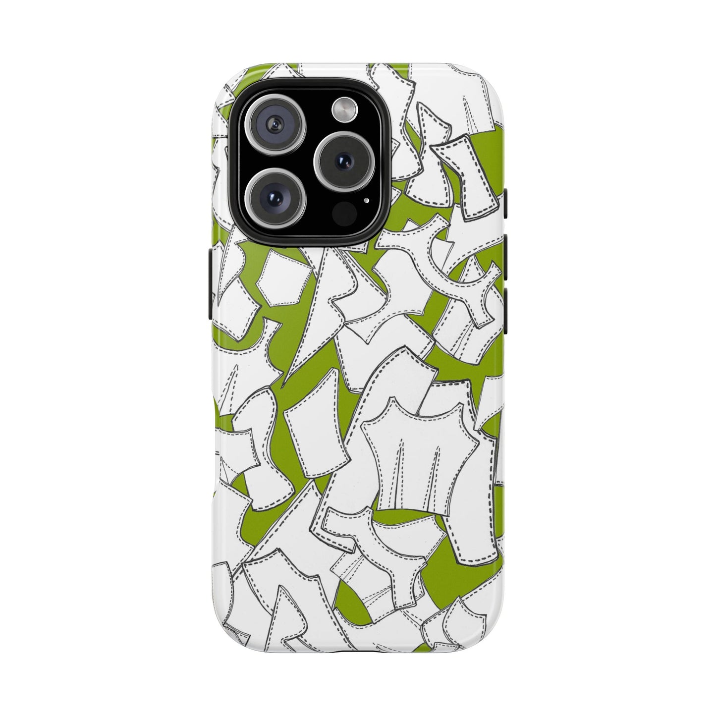 Pattern Pieces Chartreuse Phone Case