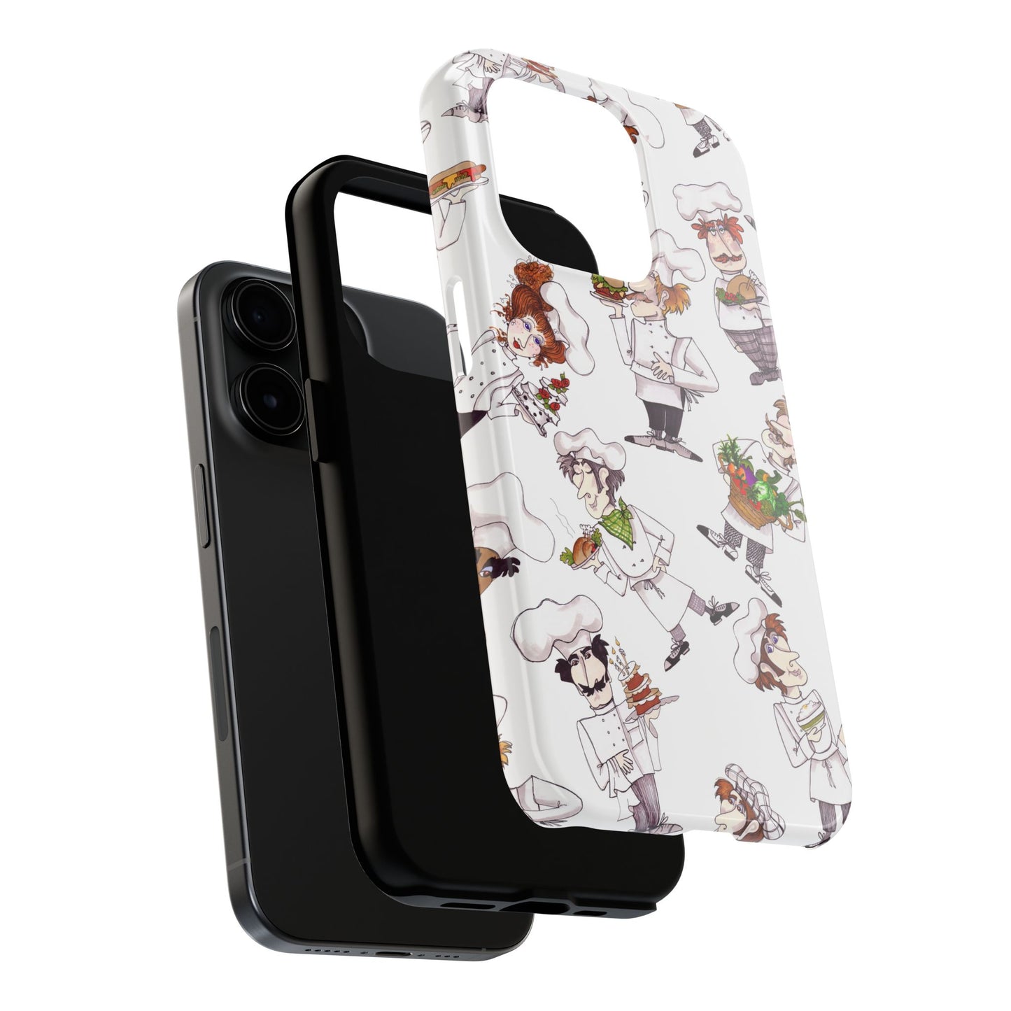Tossed Chefs White Phone Case