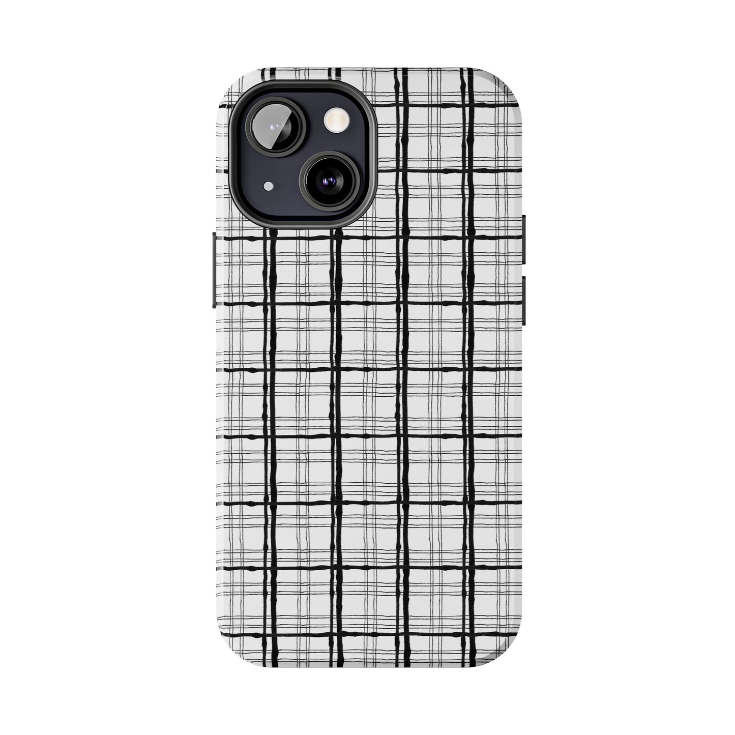 Sophistiplaid White / Black Phone Case