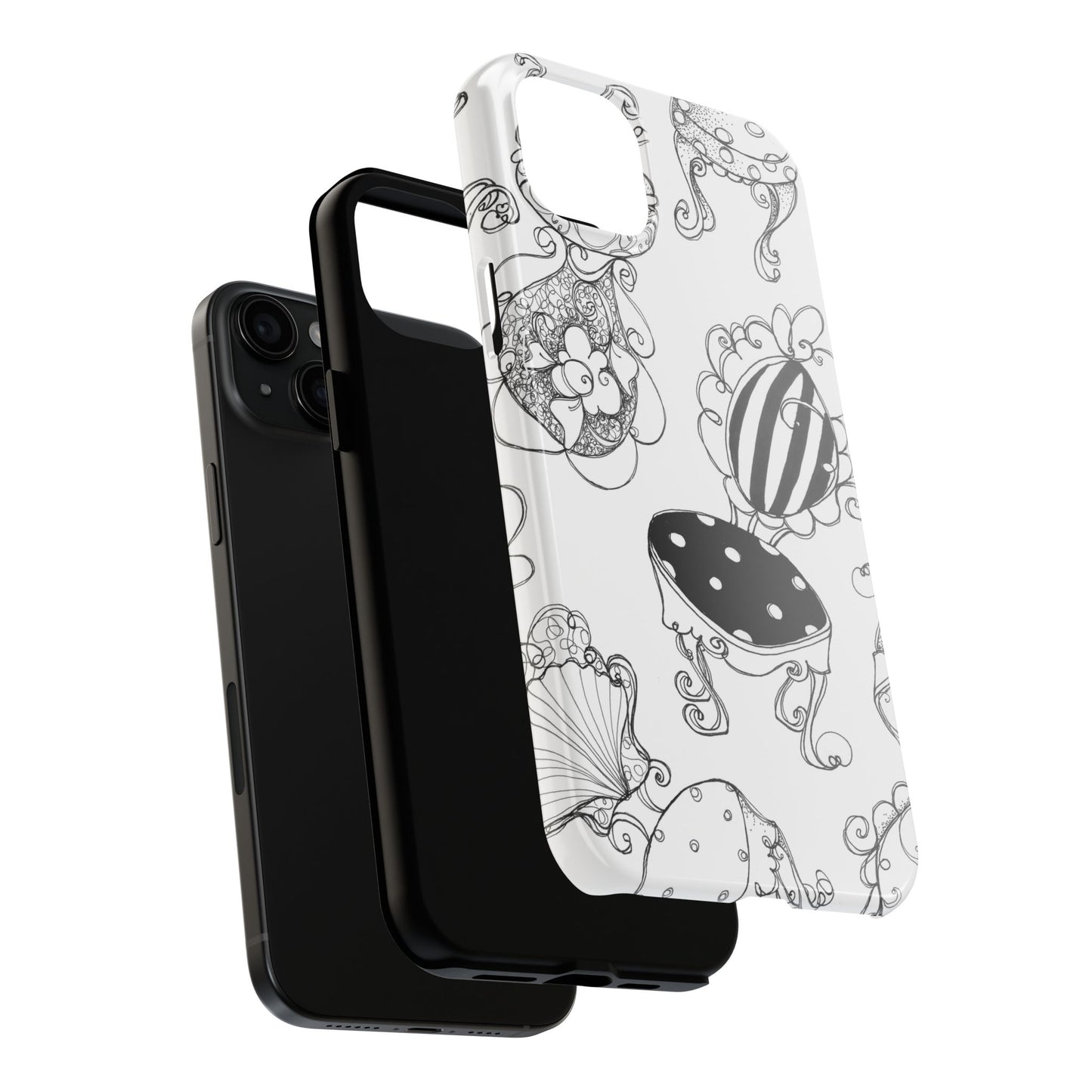 Bistro Chairs White Phone Case