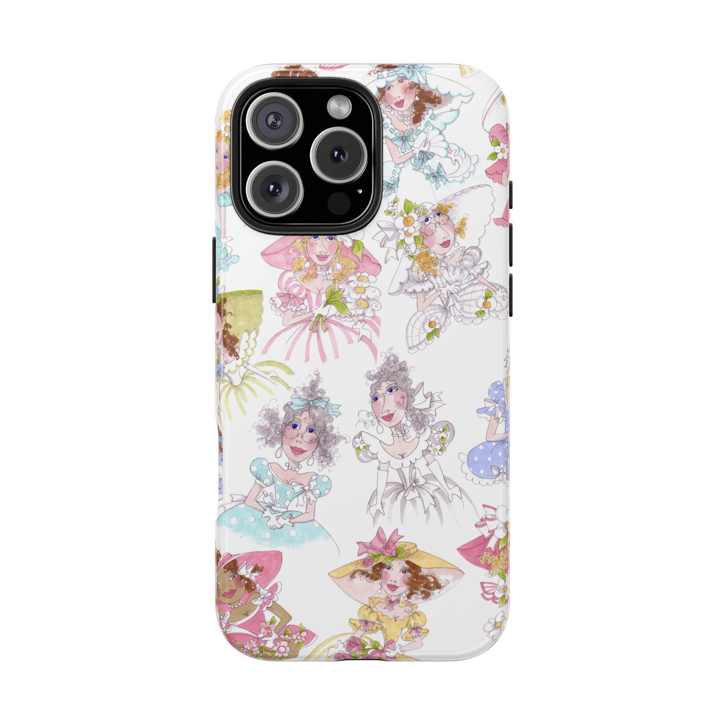 Tossed Belles White Phone Case