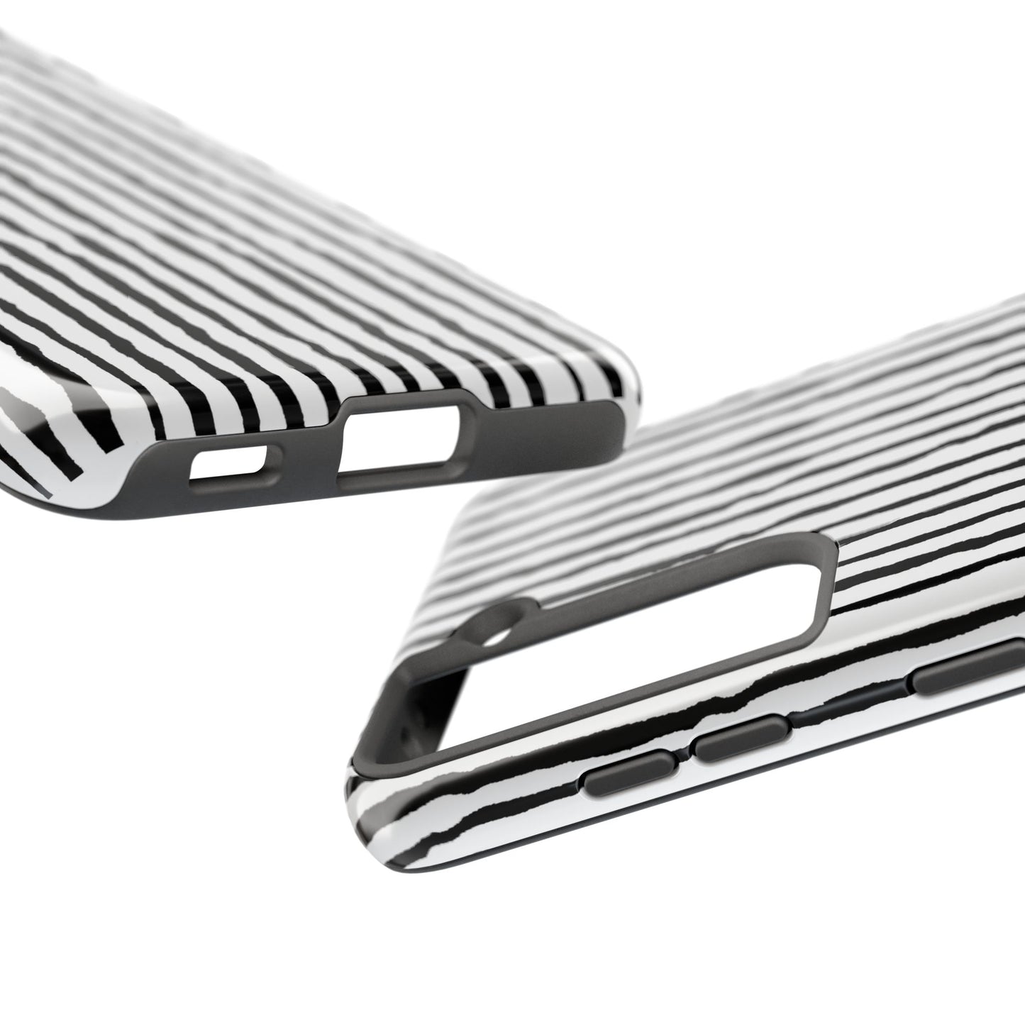 Sorta Stripe White / Black Phone Case