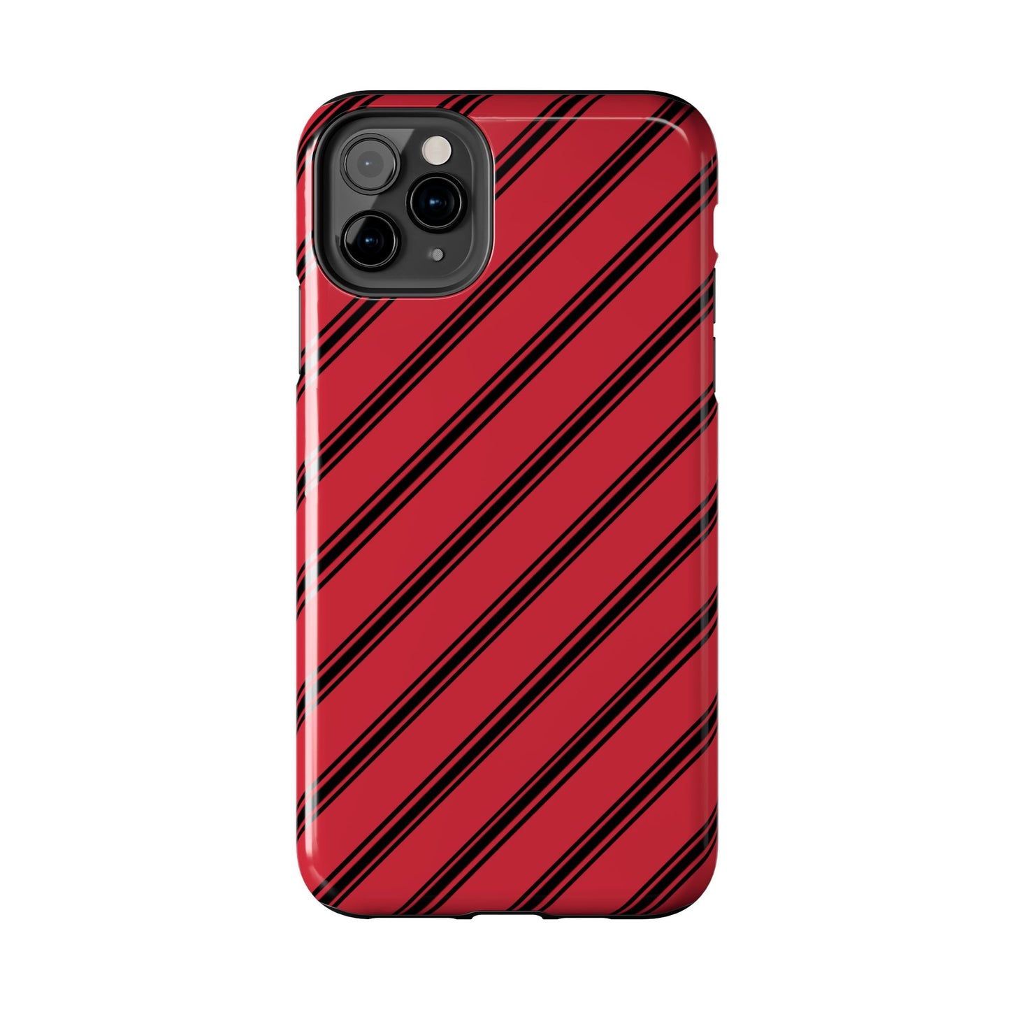 Awning Stripe Red / Black Phone Case