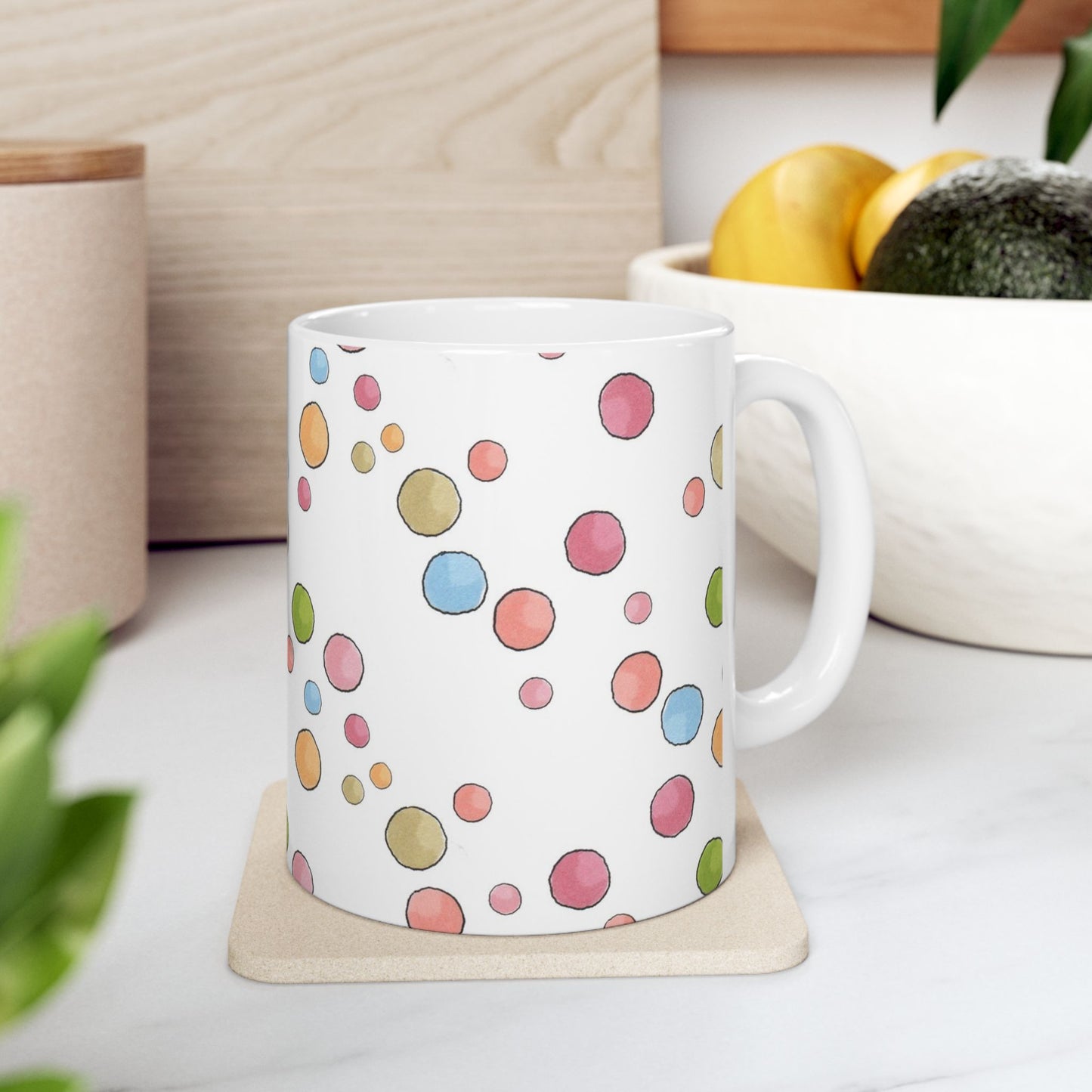 Clown Dots White Cup