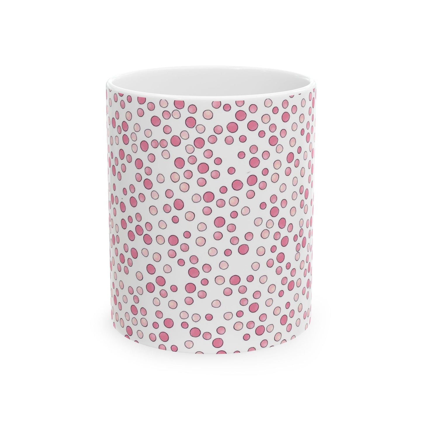 Water Spots White / Pink Cup
