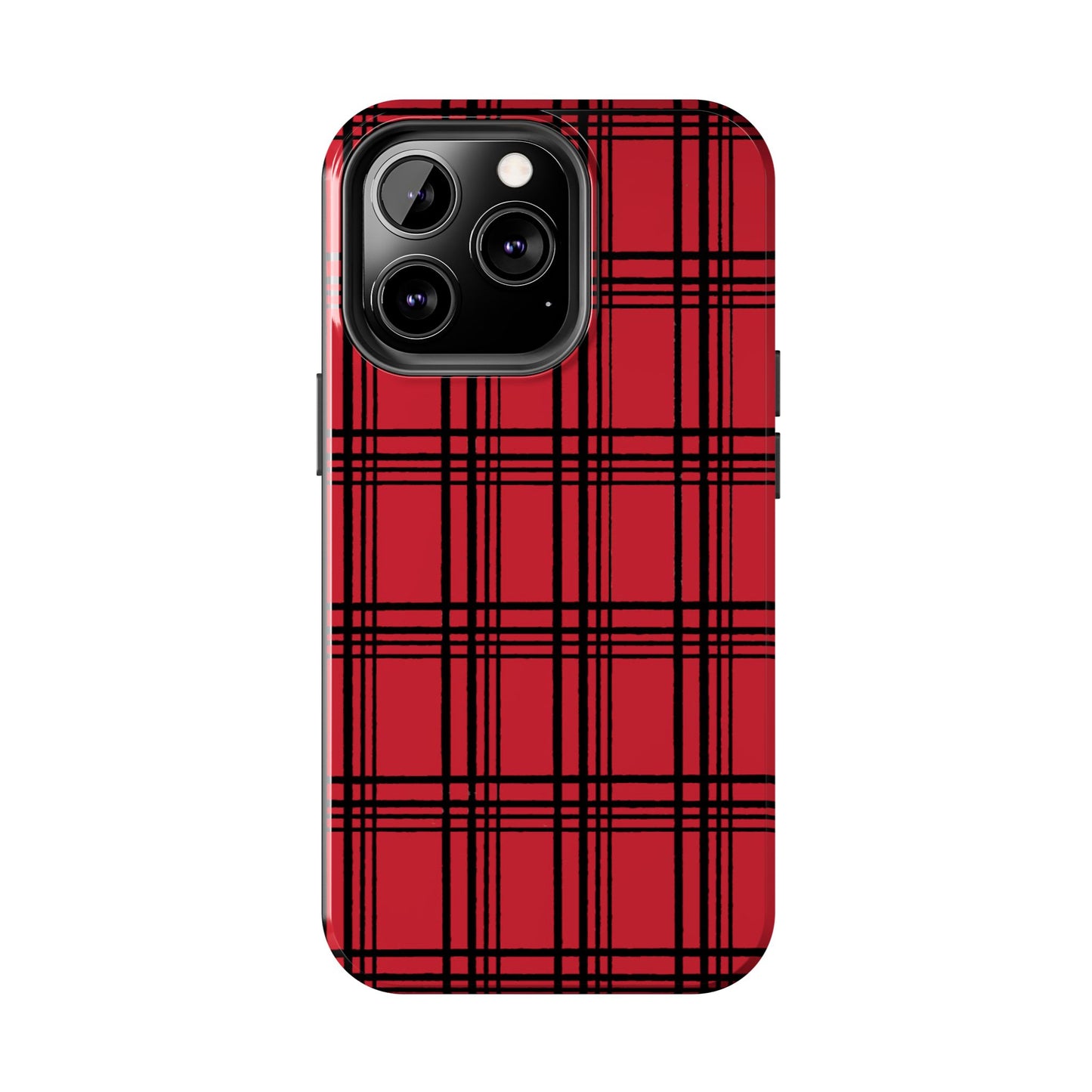 Glad Plaid Red / Black Phone Case