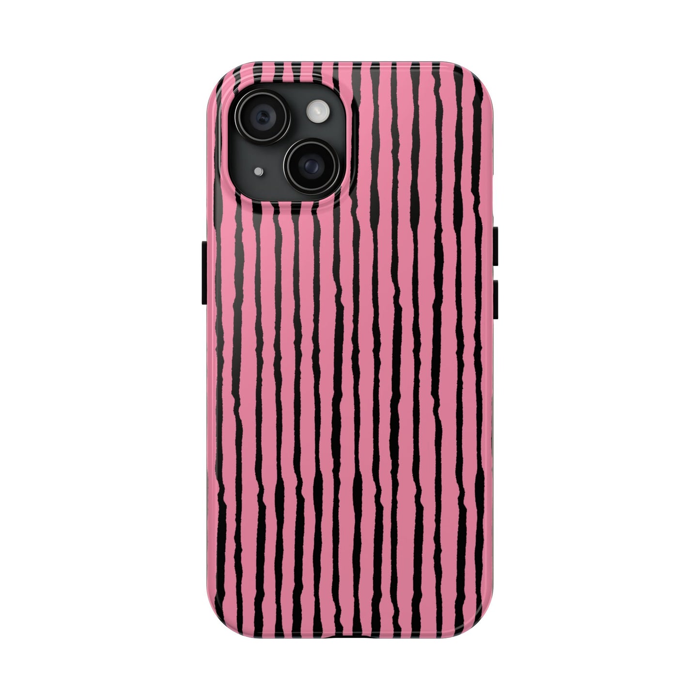 Sorta Stripe Bright Pink / Black Phone Case