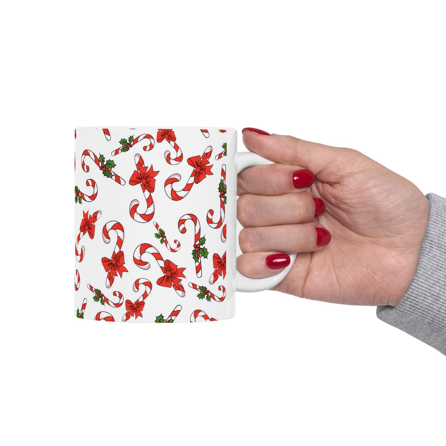 Candy Cane Crowd White Cup