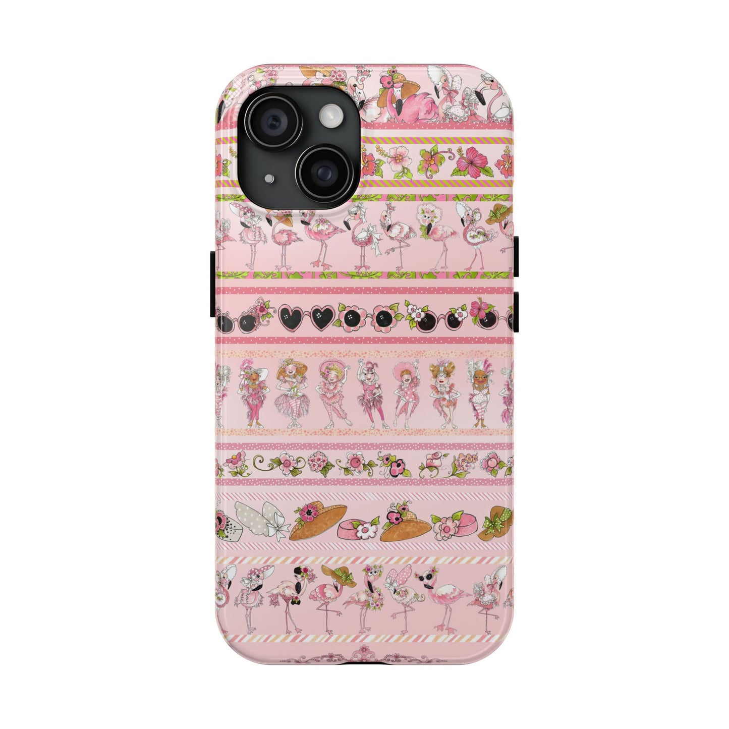 Flam Borders Pink Phone Case
