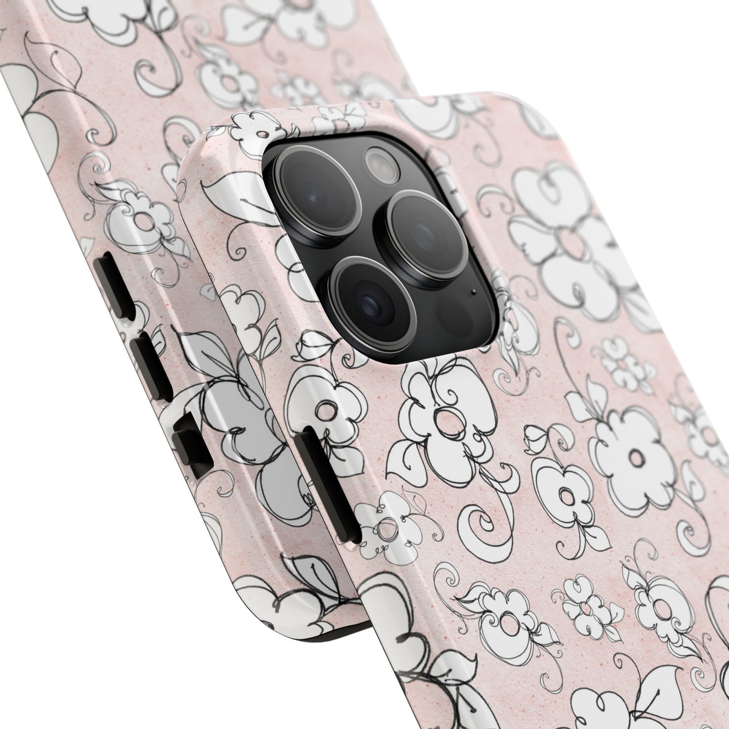 Lady Flowers Paris Pink Phone Case