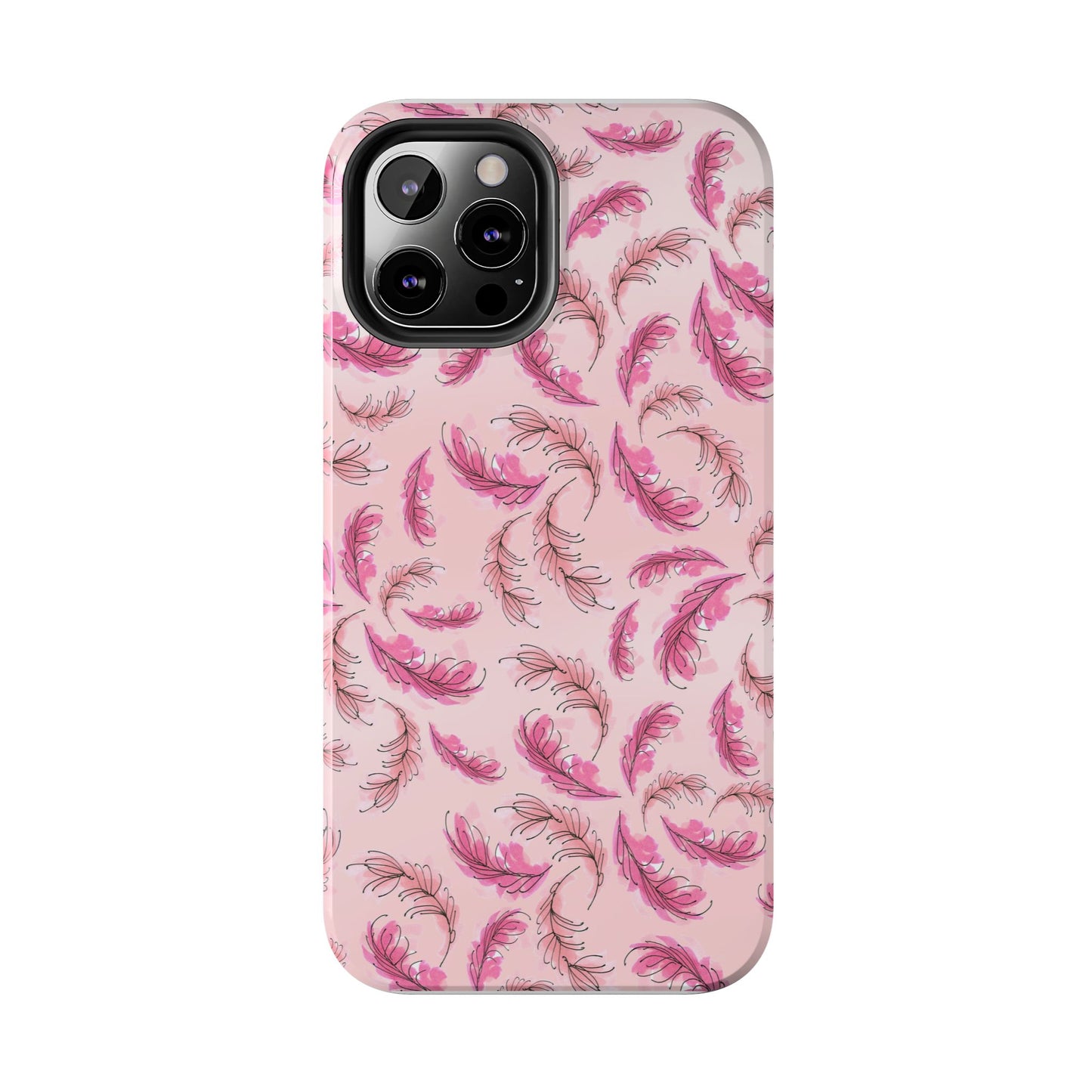 Flam Feathers Pink Phone Case