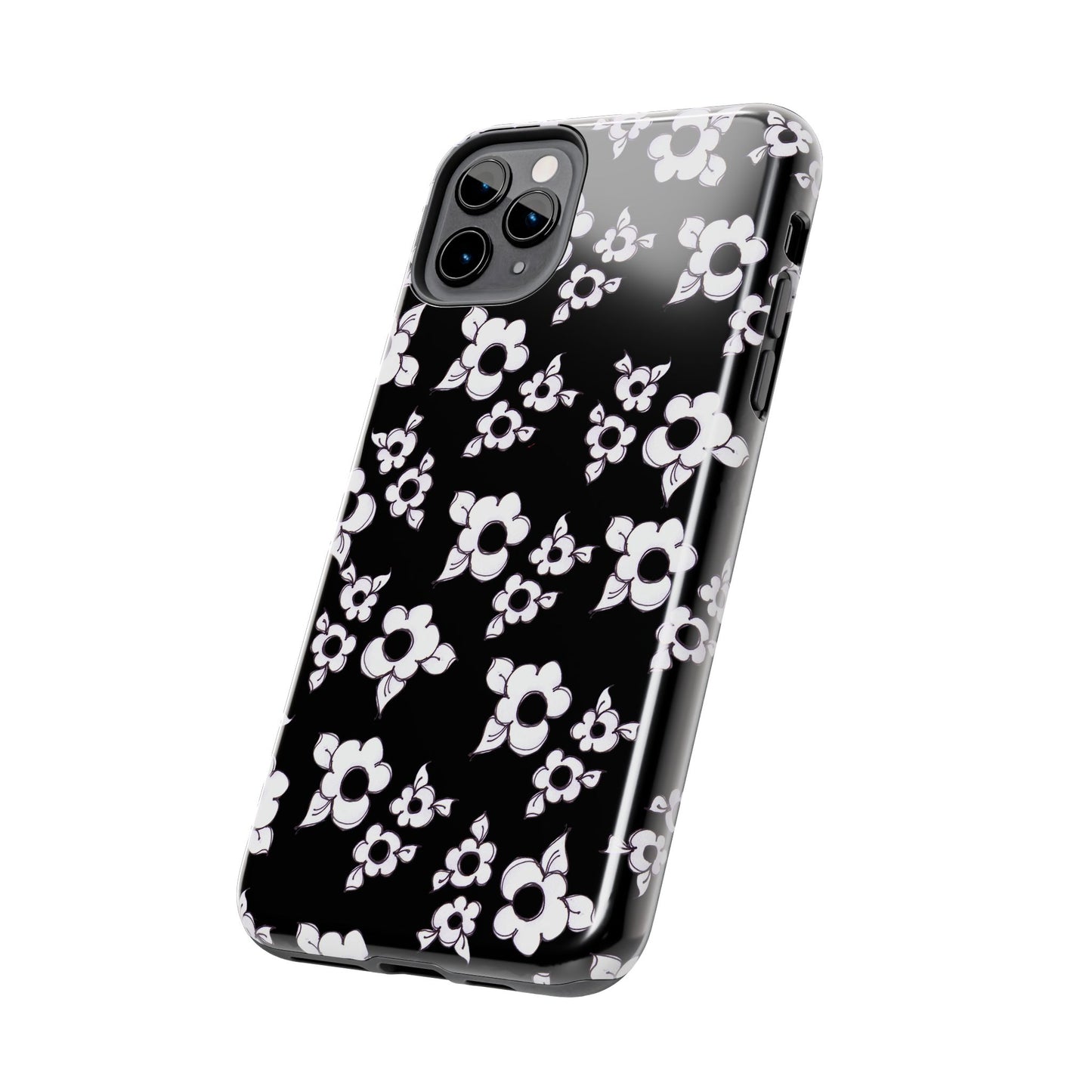 Daisy Cluster Black / White Phone Case