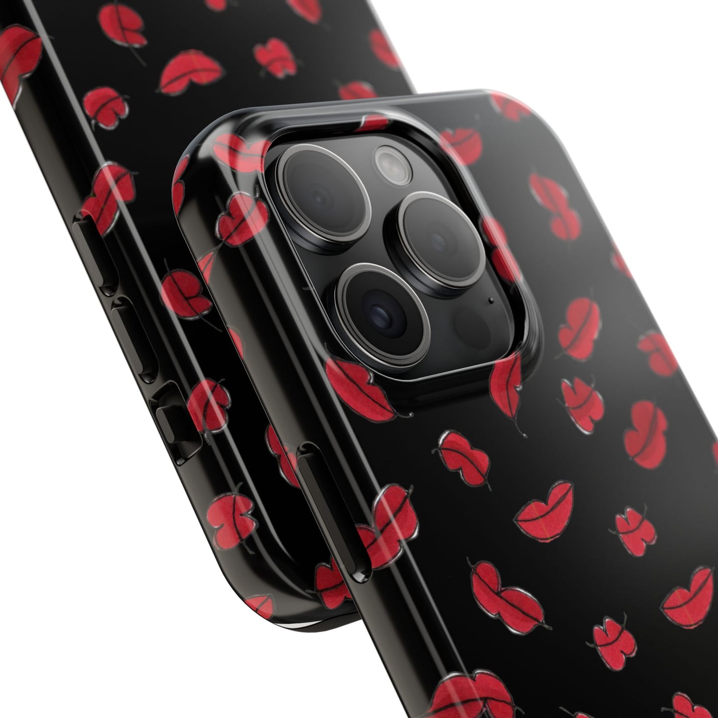 Lotsa Lips Black Phone Case