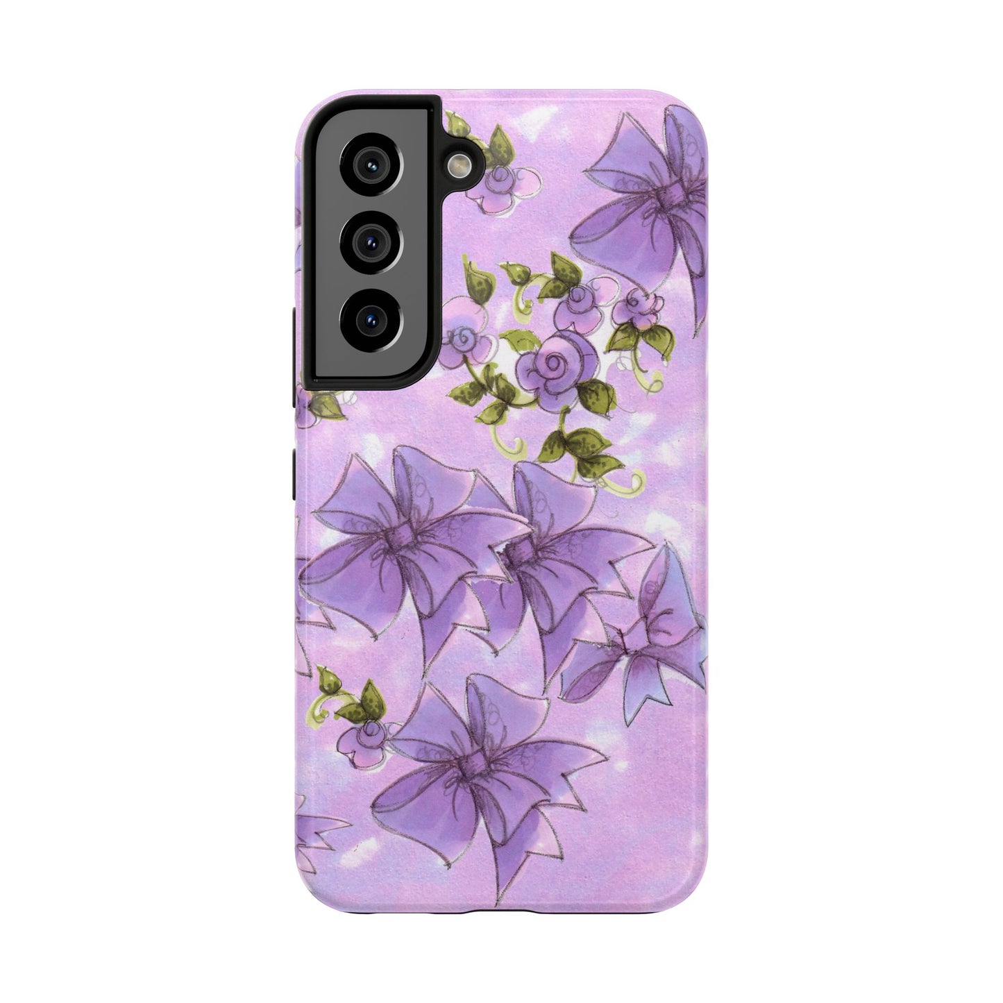 Bows & Flowers Purple Phone Case