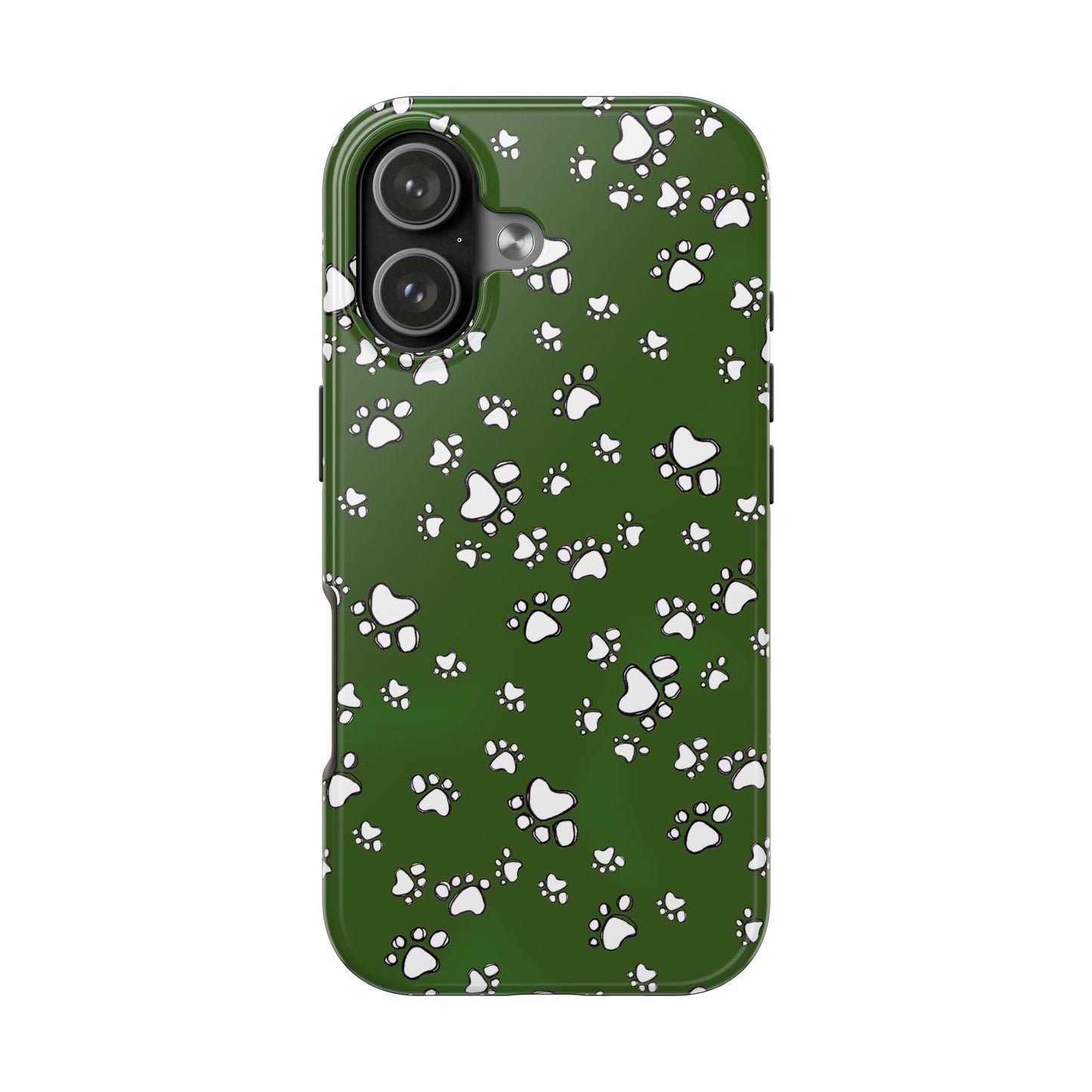 Paw Flakes Green Phone Case