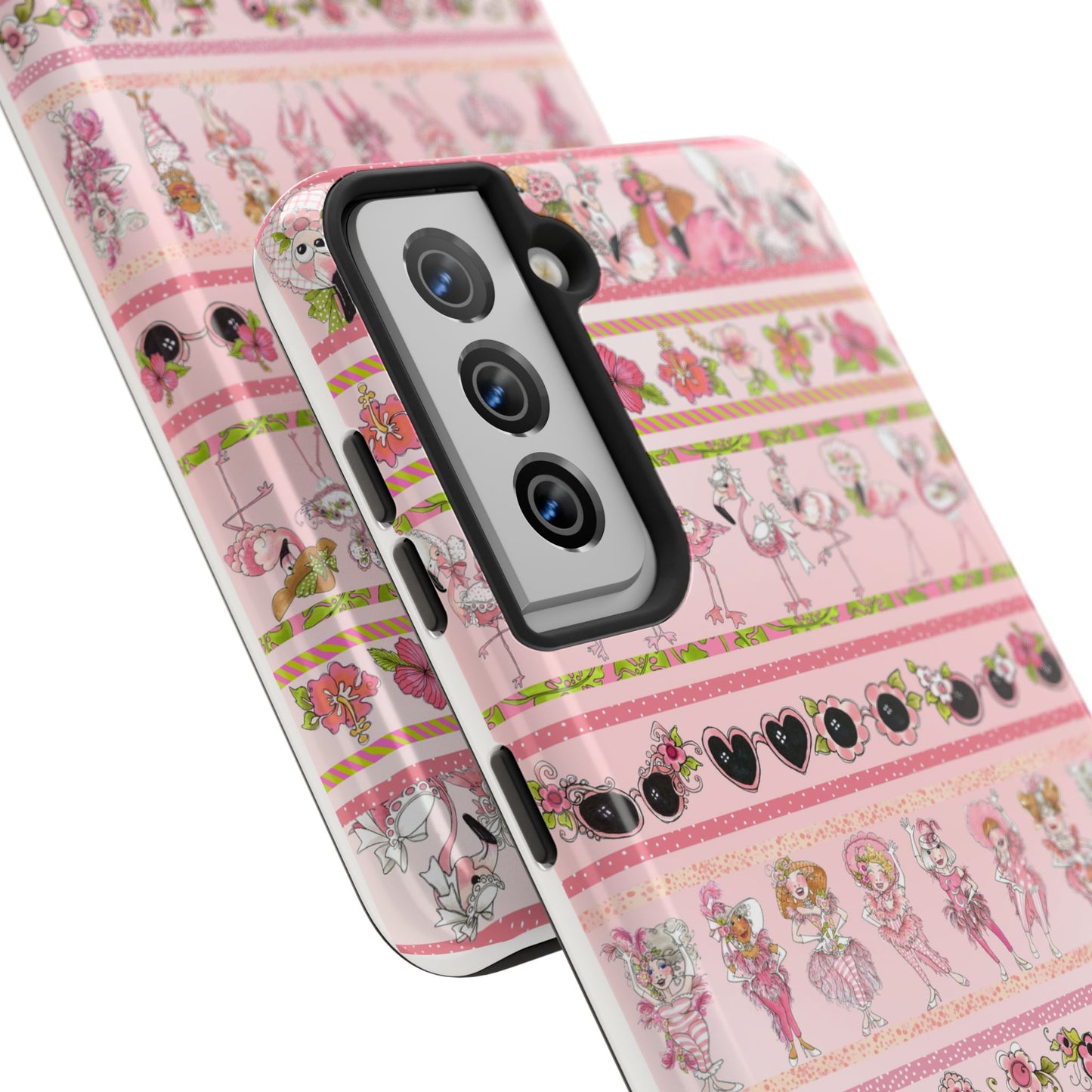 Flam Borders Pink Phone Case