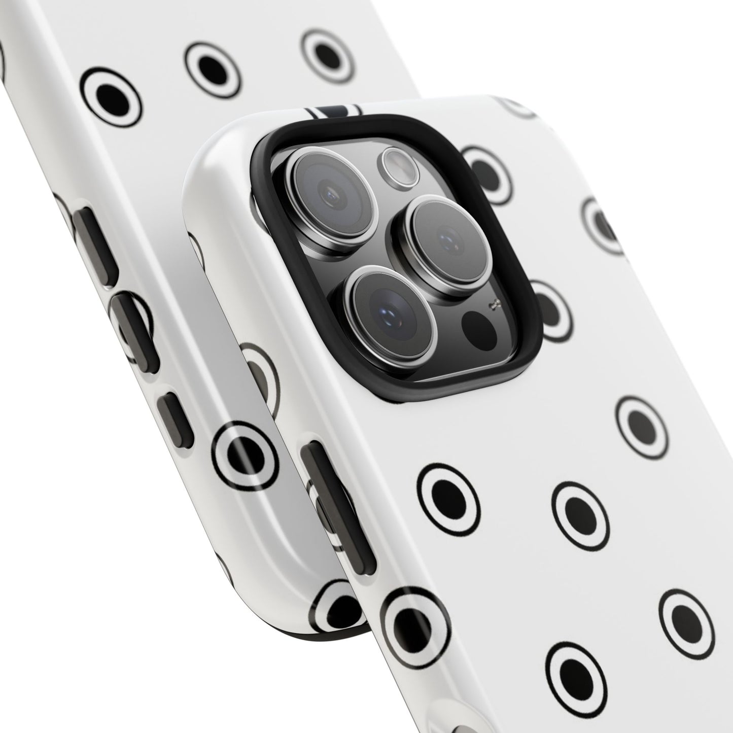 CD Dots White / Black Phone Case