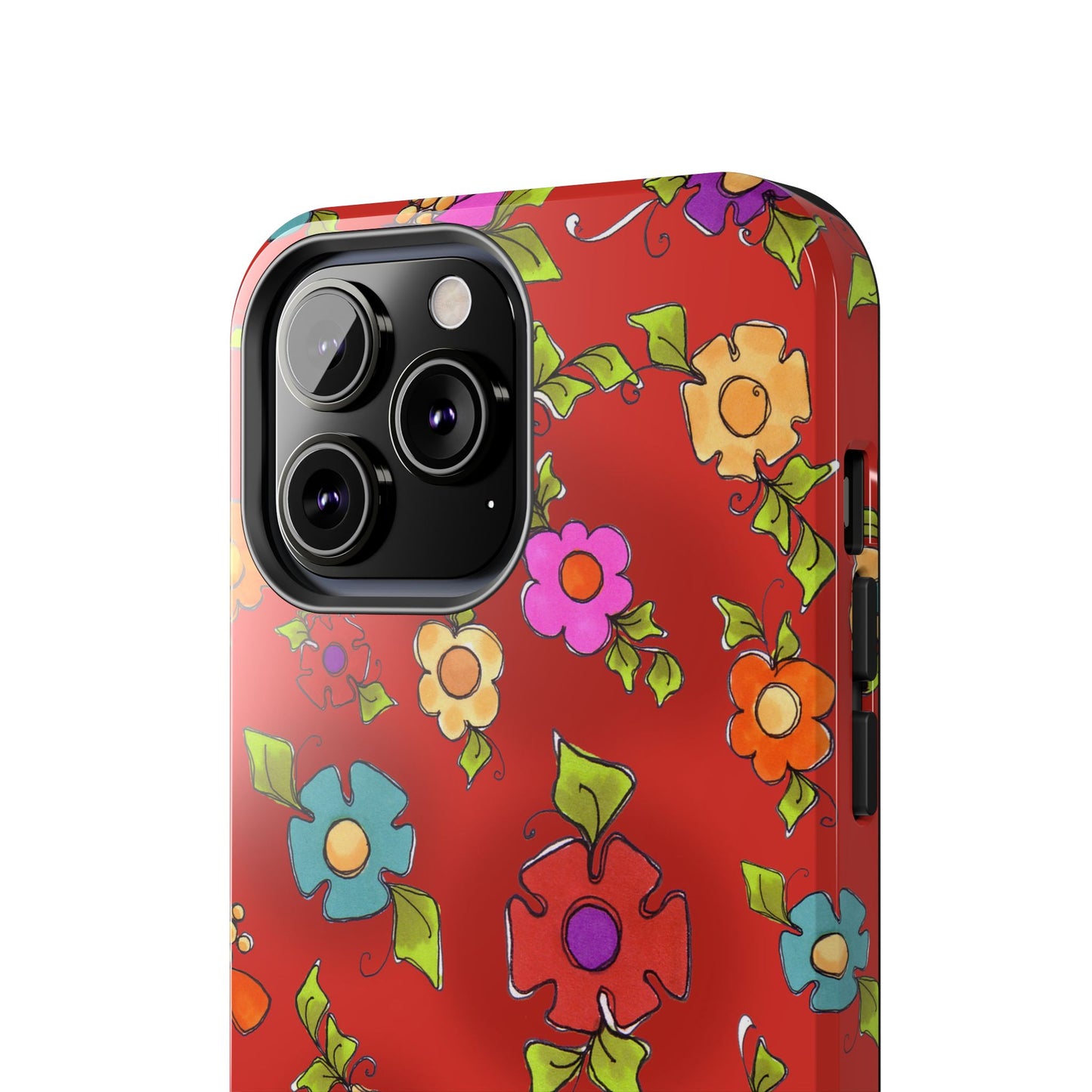 Happy Blooms Red Phone Case