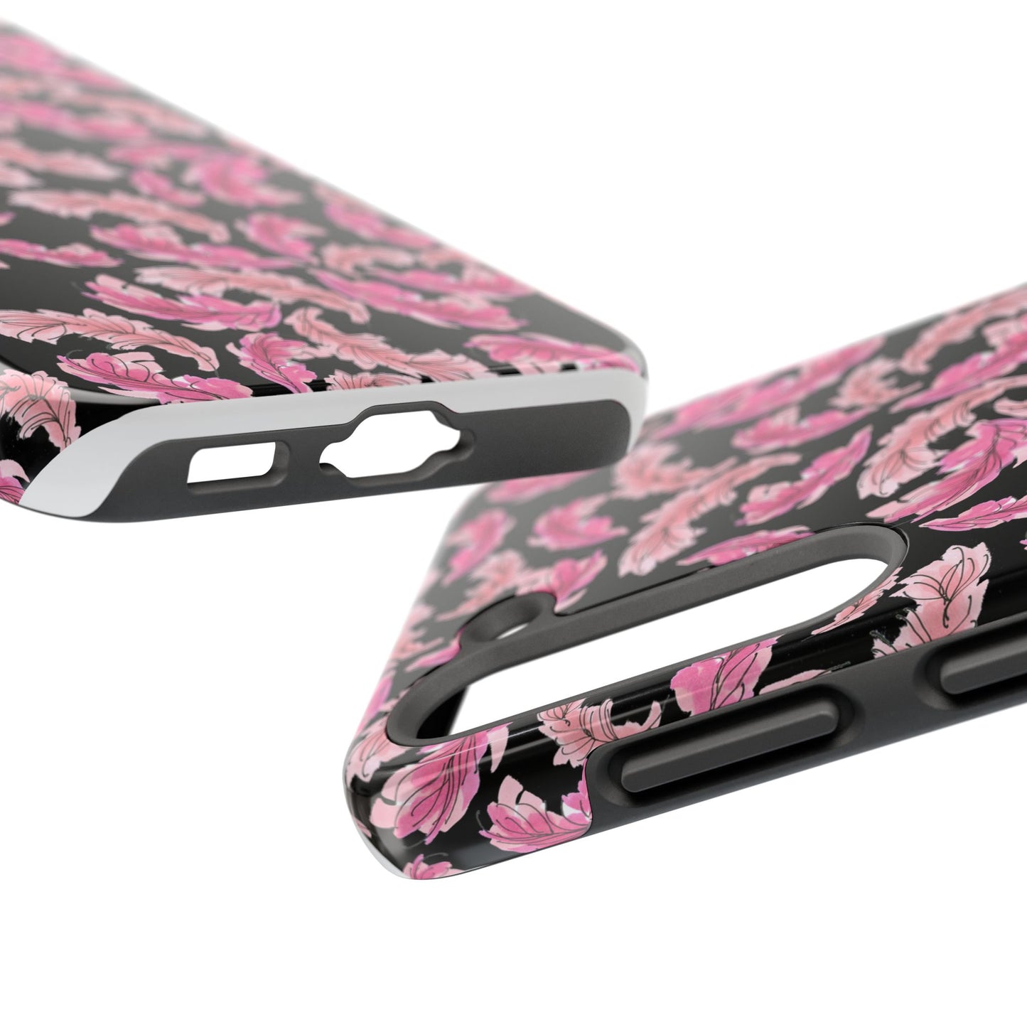 Flam Feathers Black Phone Case