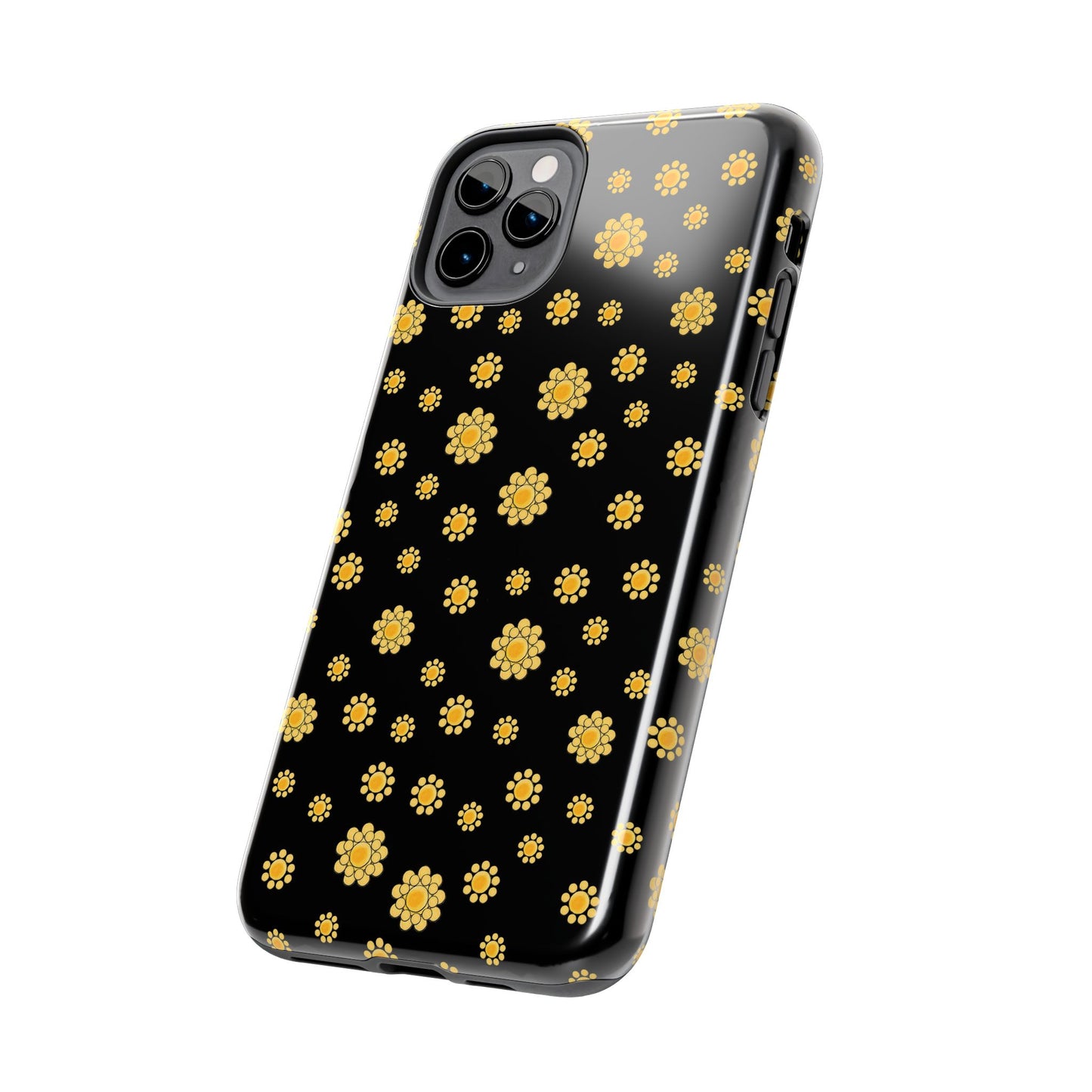 Bandana Dots Black / Yellow Phone Case