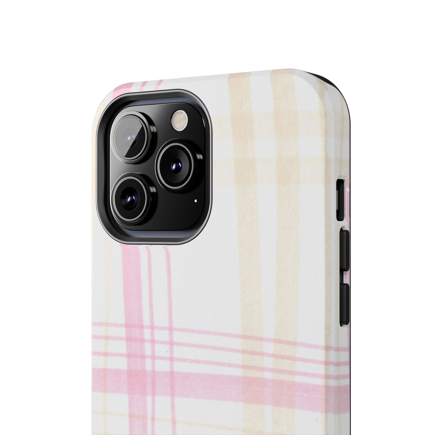 Flower Model Plaid Phone Case