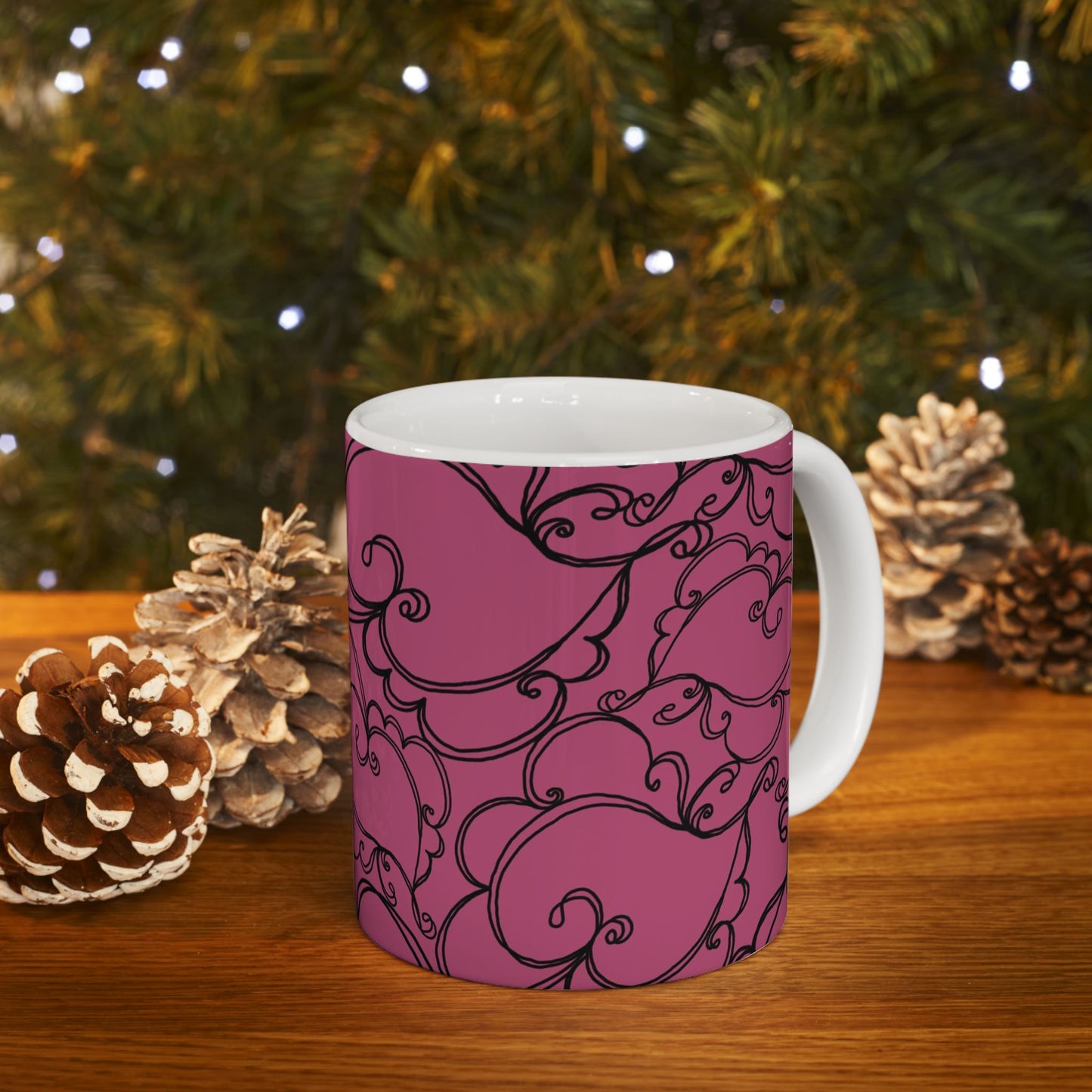 Hearts to You Raspberry / Black Cup