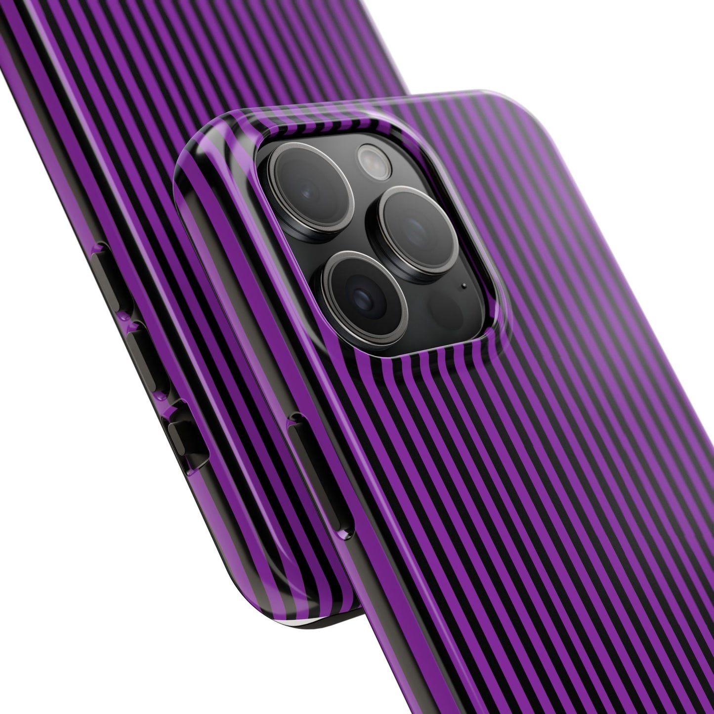 Stripe Purple / Black Phone Case