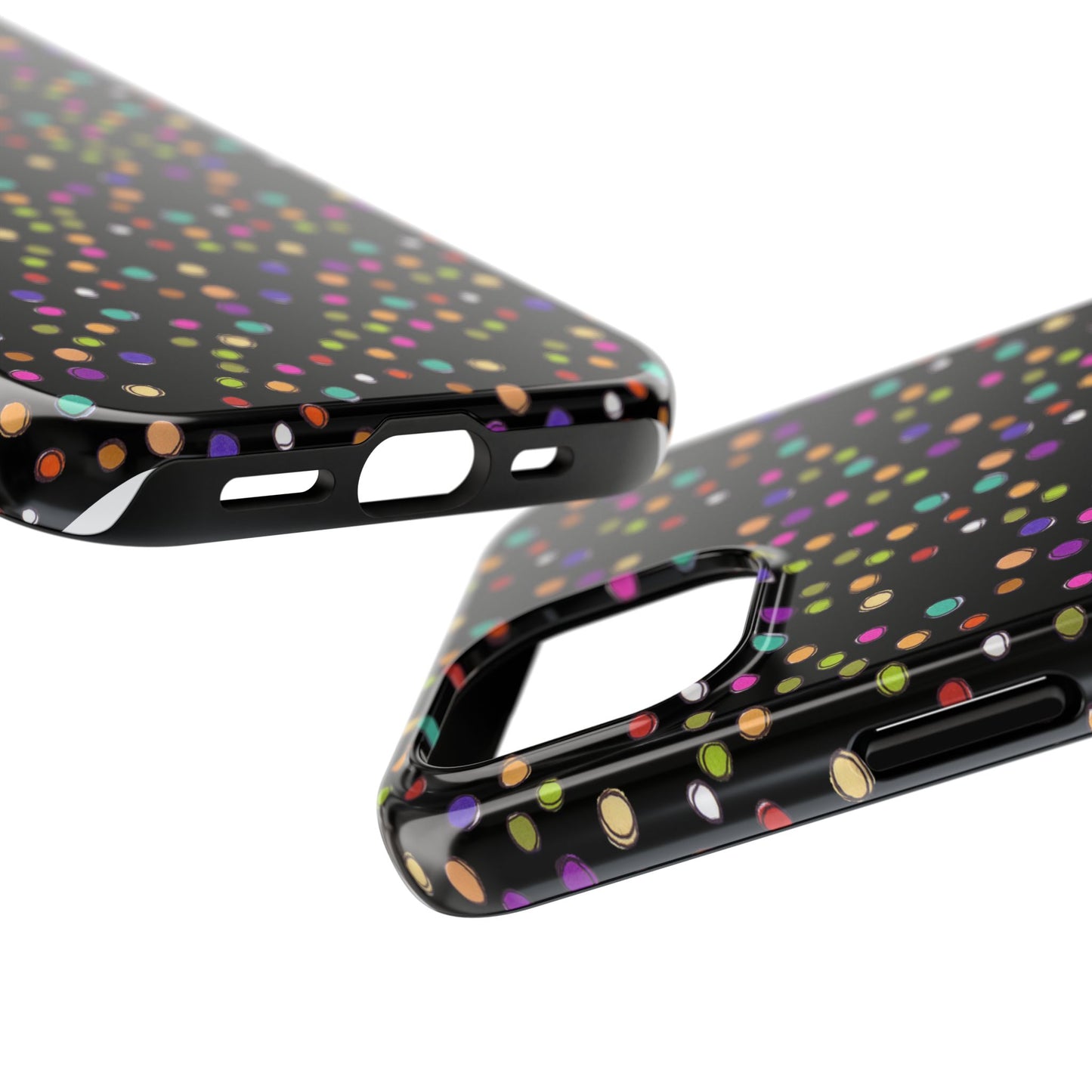 Dog Dots Black Phone Case
