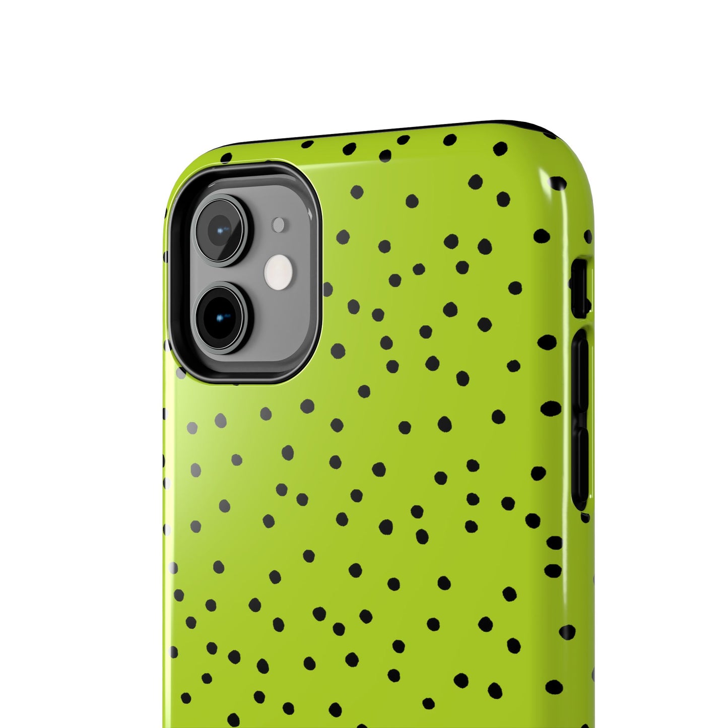 Dinky Dots Lime / Black Phone Case