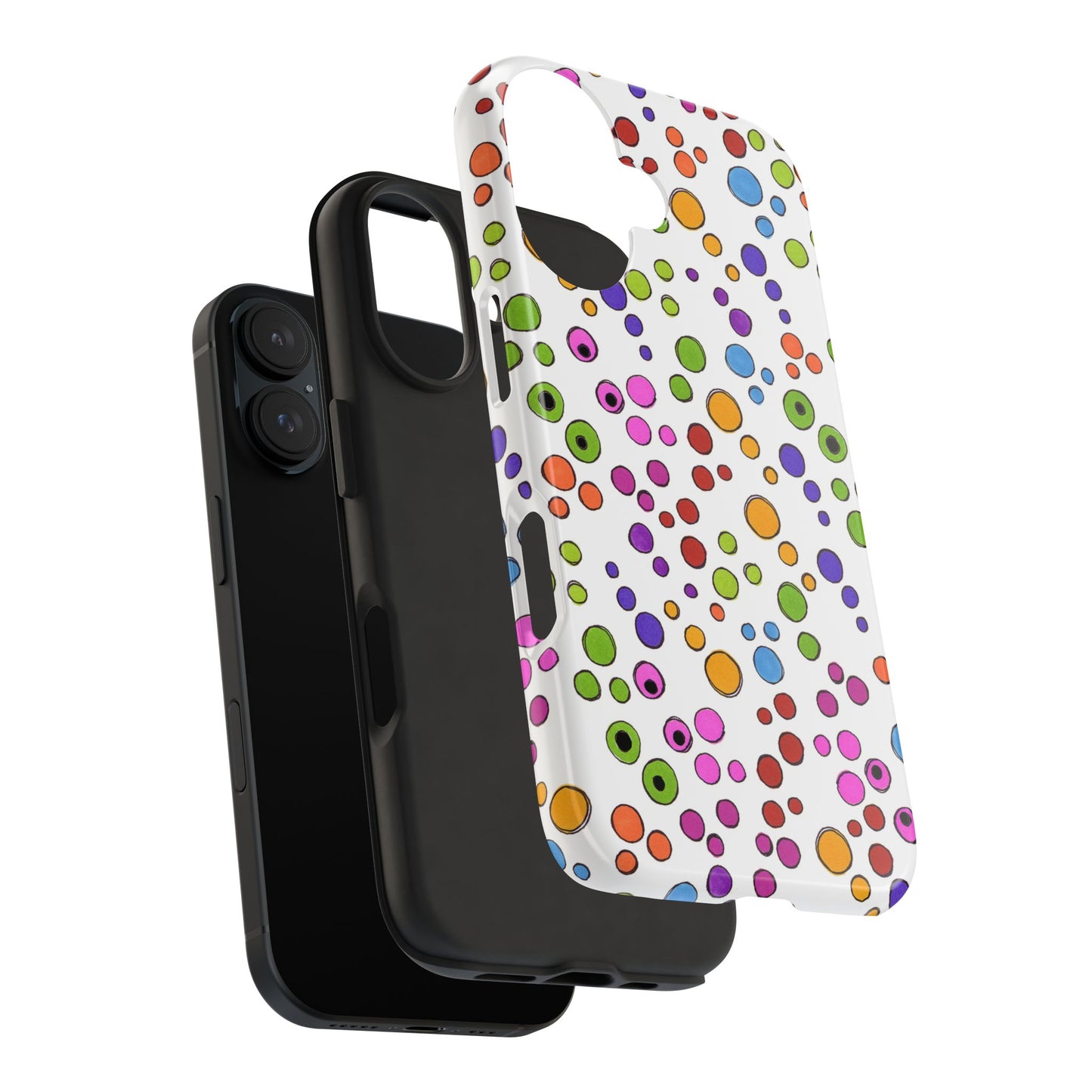 Dog Dots White / Multi Phone Case