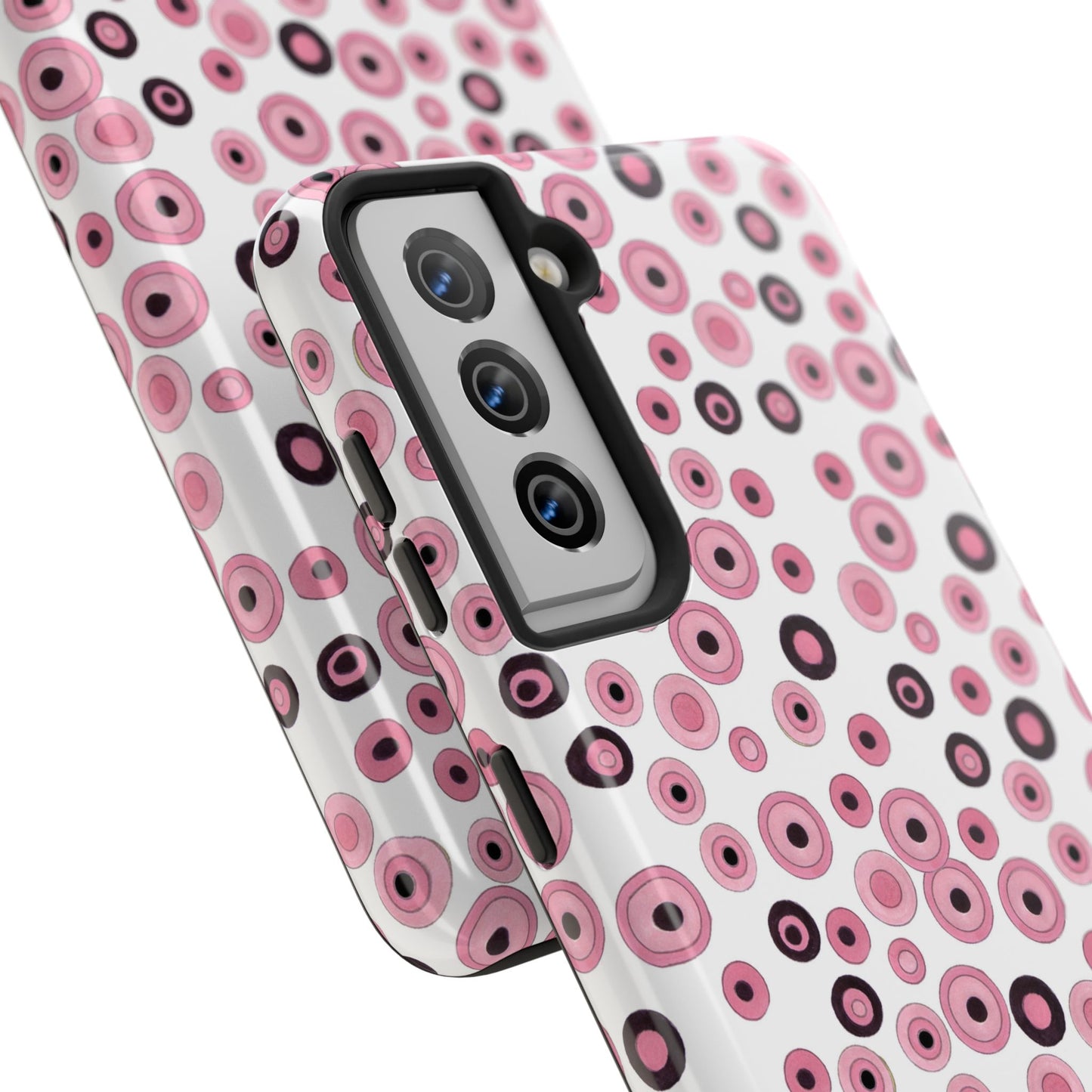 Dots White / Pink Phone Case